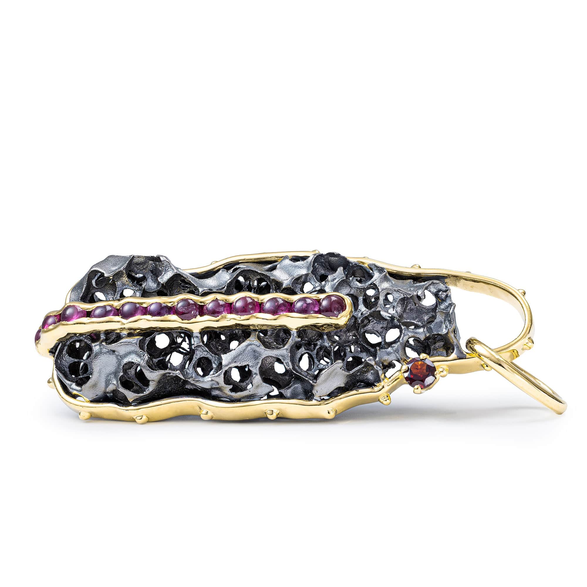 Myron Singular Edition Silver Pendant with Ruby and Garnet