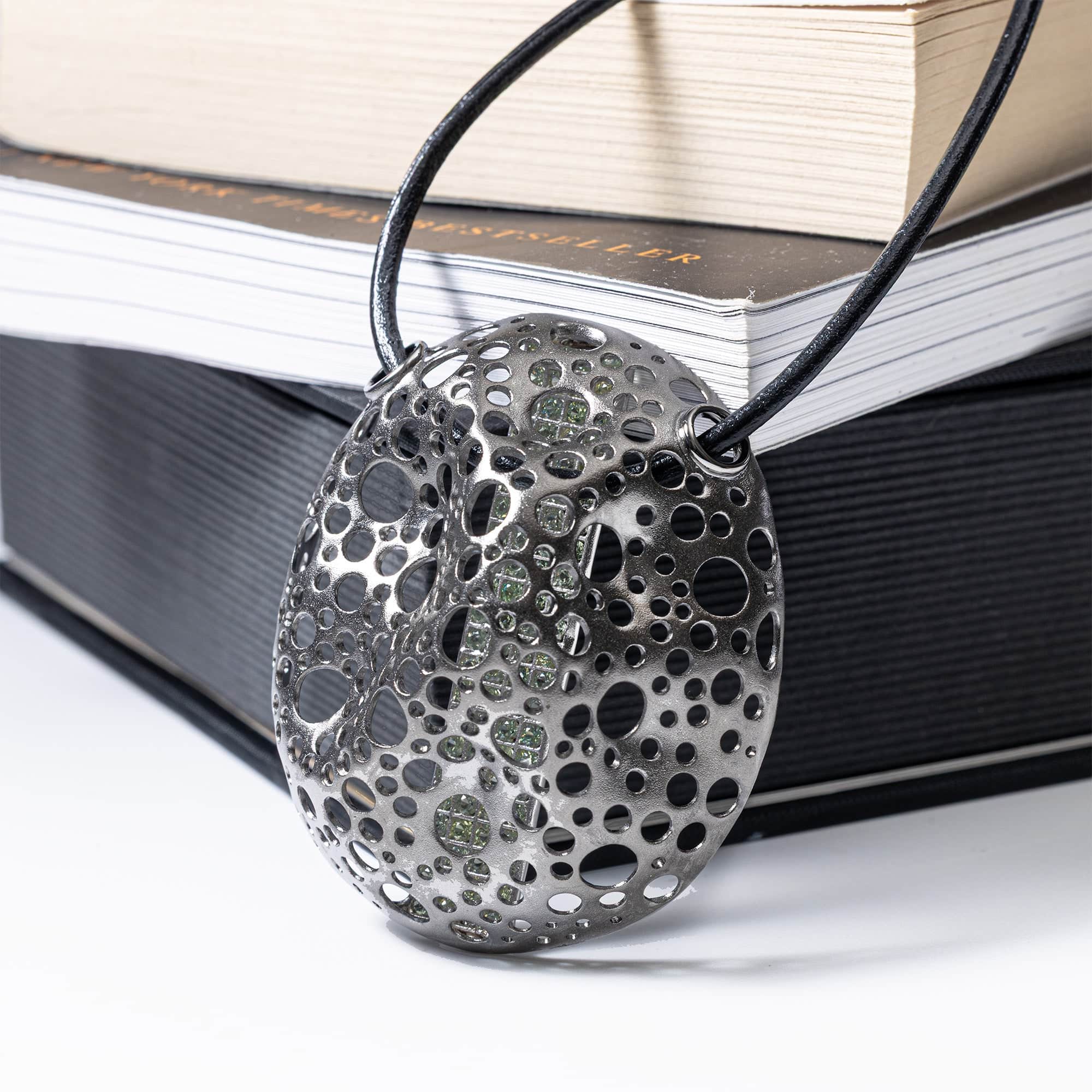 Boreas Singular Edition Silver Pendant with Green Sapphires