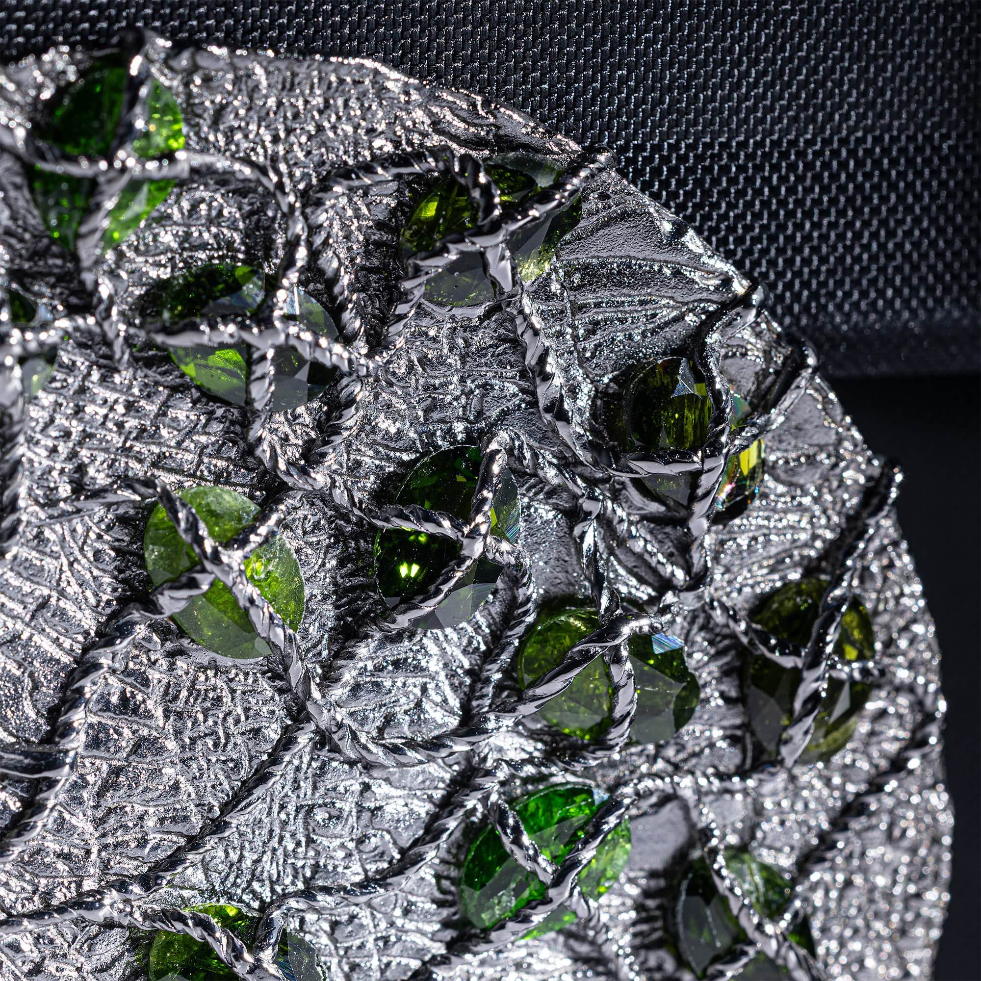 Ajax Singular Edition Chrome Diopside Pendant in Black Ruthenium-Plated Sterling Silver