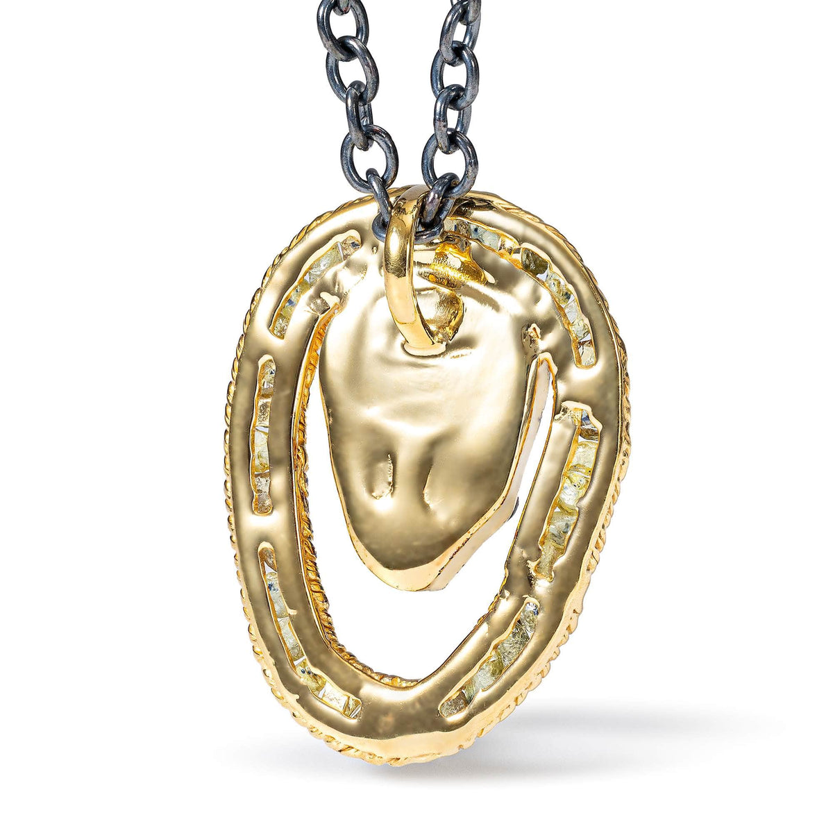 Igi Pendant with Ancient Mesopotamian Artifact and Yellow Sapphire