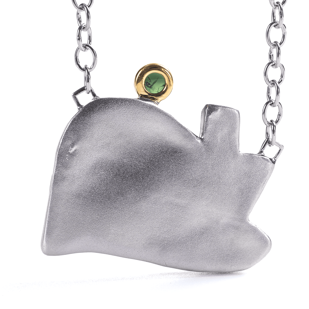 Gryps Ancient Wing Amulet Silver Necklace with Green Tourmaline