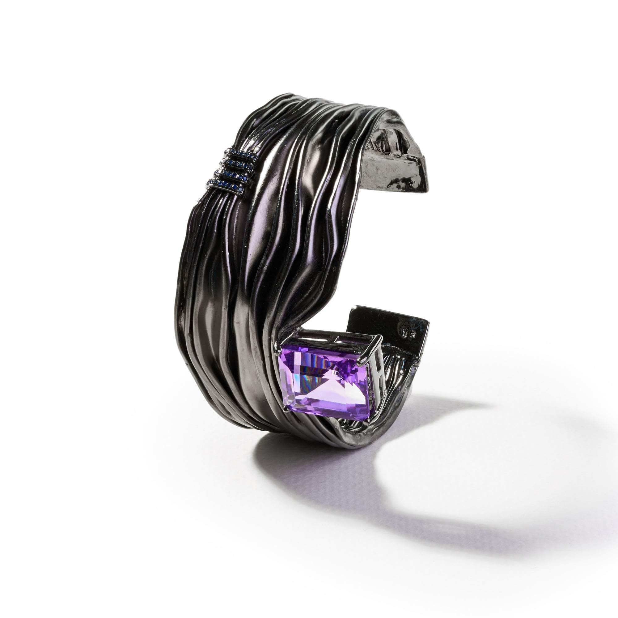 Morea Amethyst and Blue Sapphire Bangle GERMAN KABIRSKI