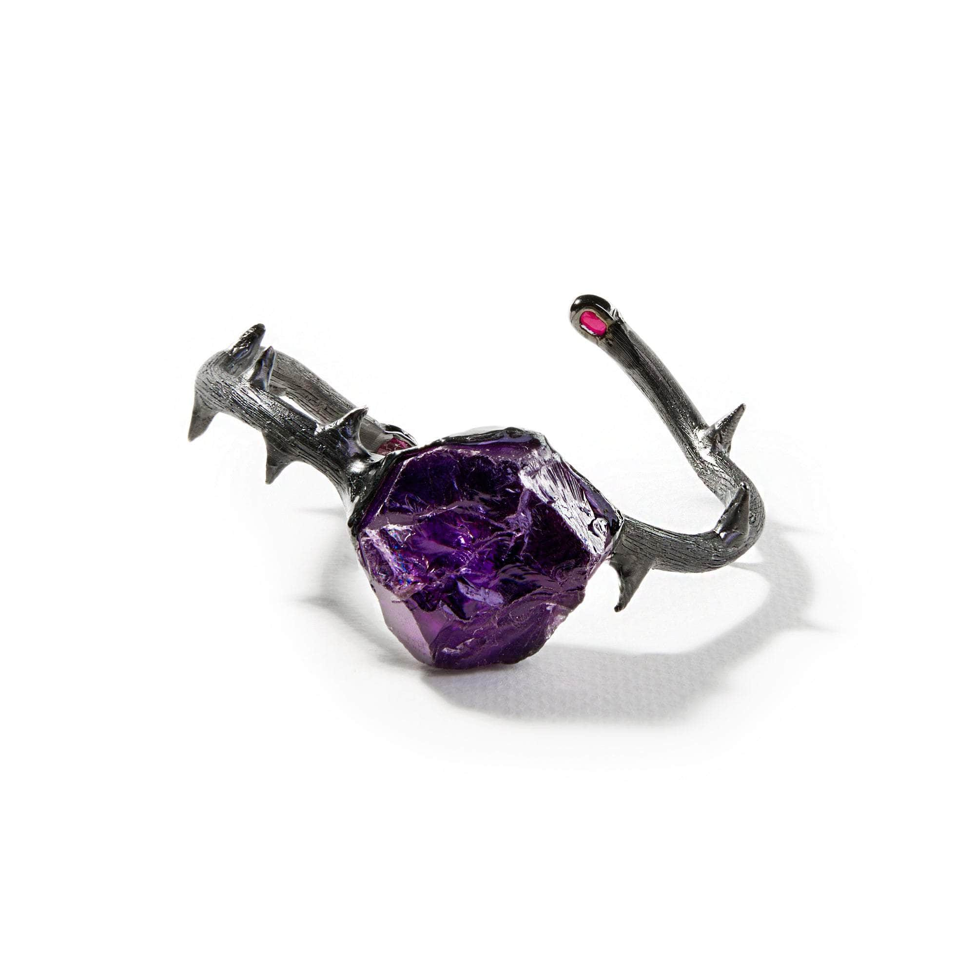 Hera Rough Amethyst Bangle GERMAN KABIRSKI