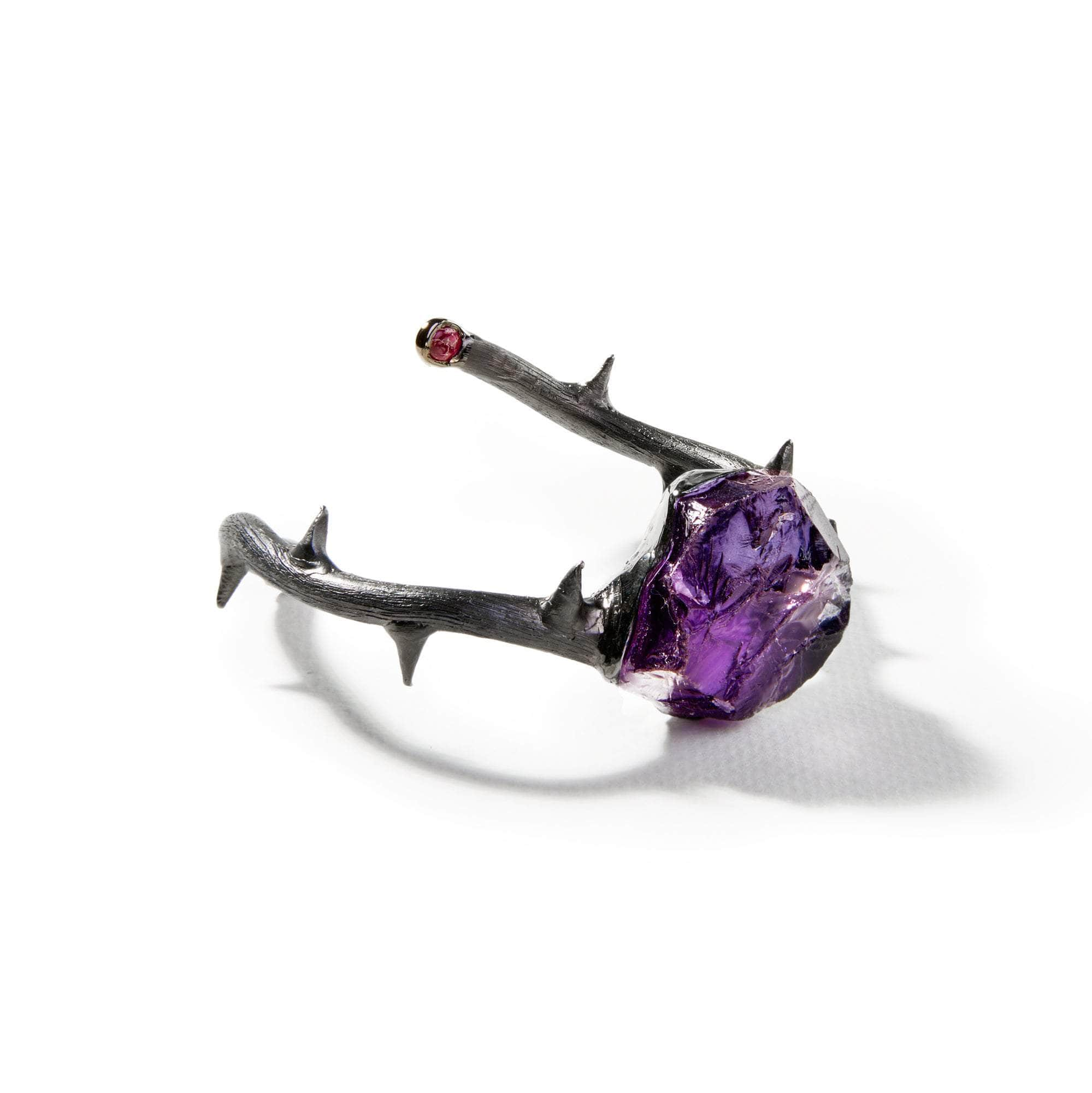 Hera Rough Amethyst Bangle GERMAN KABIRSKI