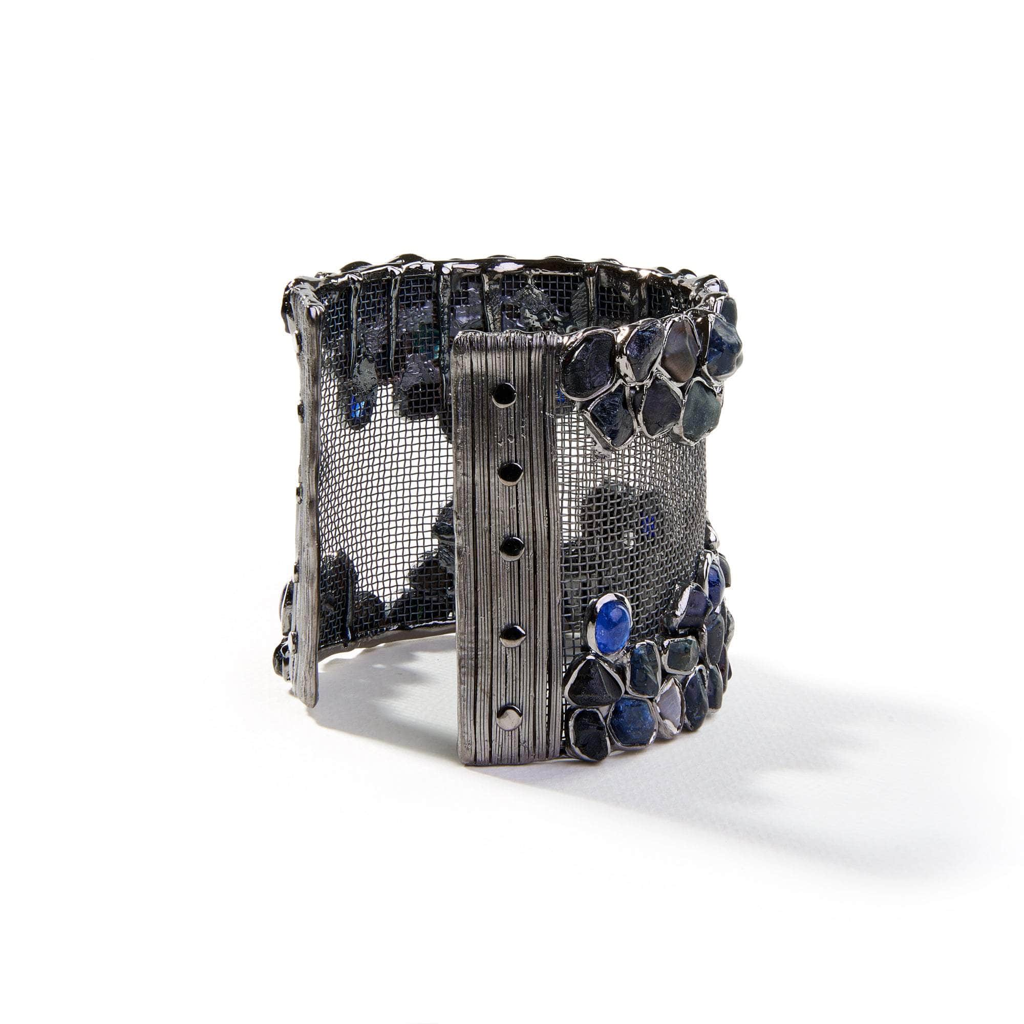 Curie Rough Blue Sapphire Bangle GERMAN KABIRSKI