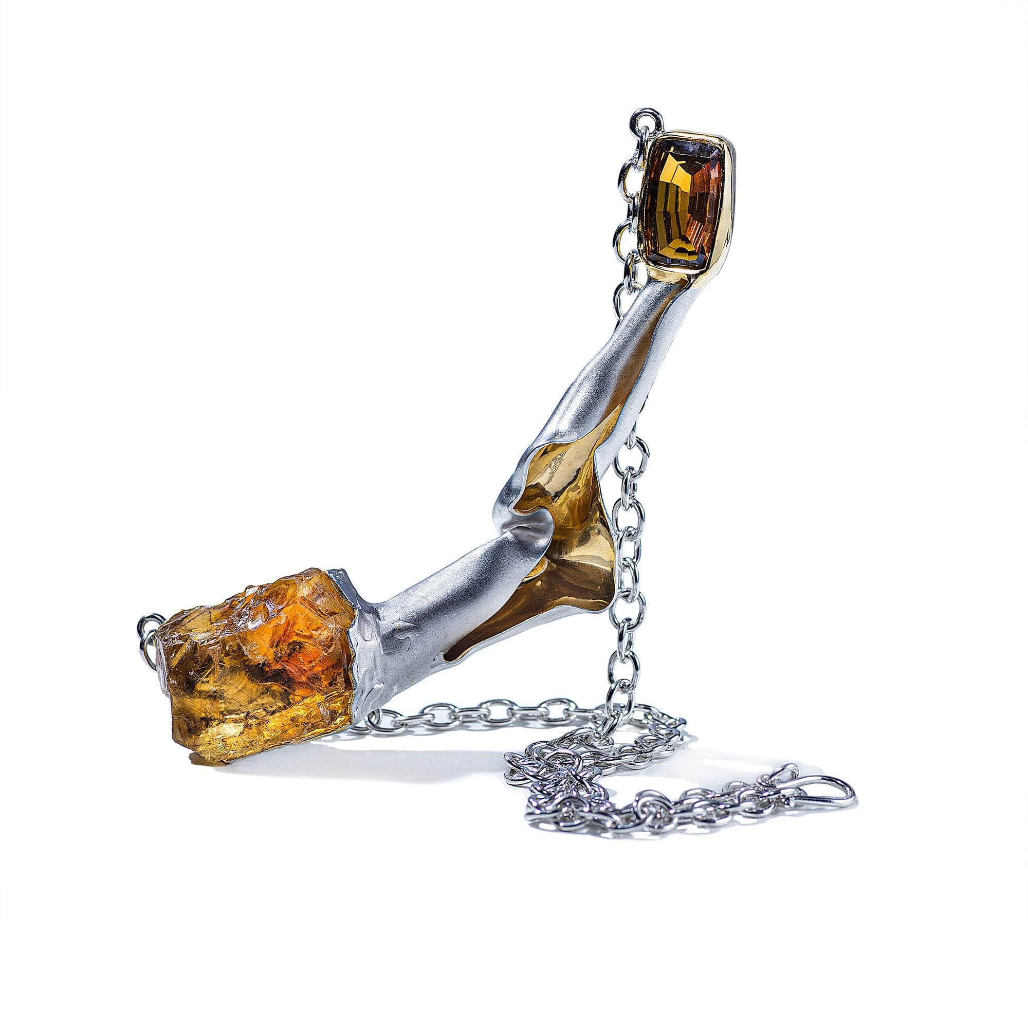 Valeo Rough Citrine and Golden Quartz Necklace GERMAN KABIRSKI