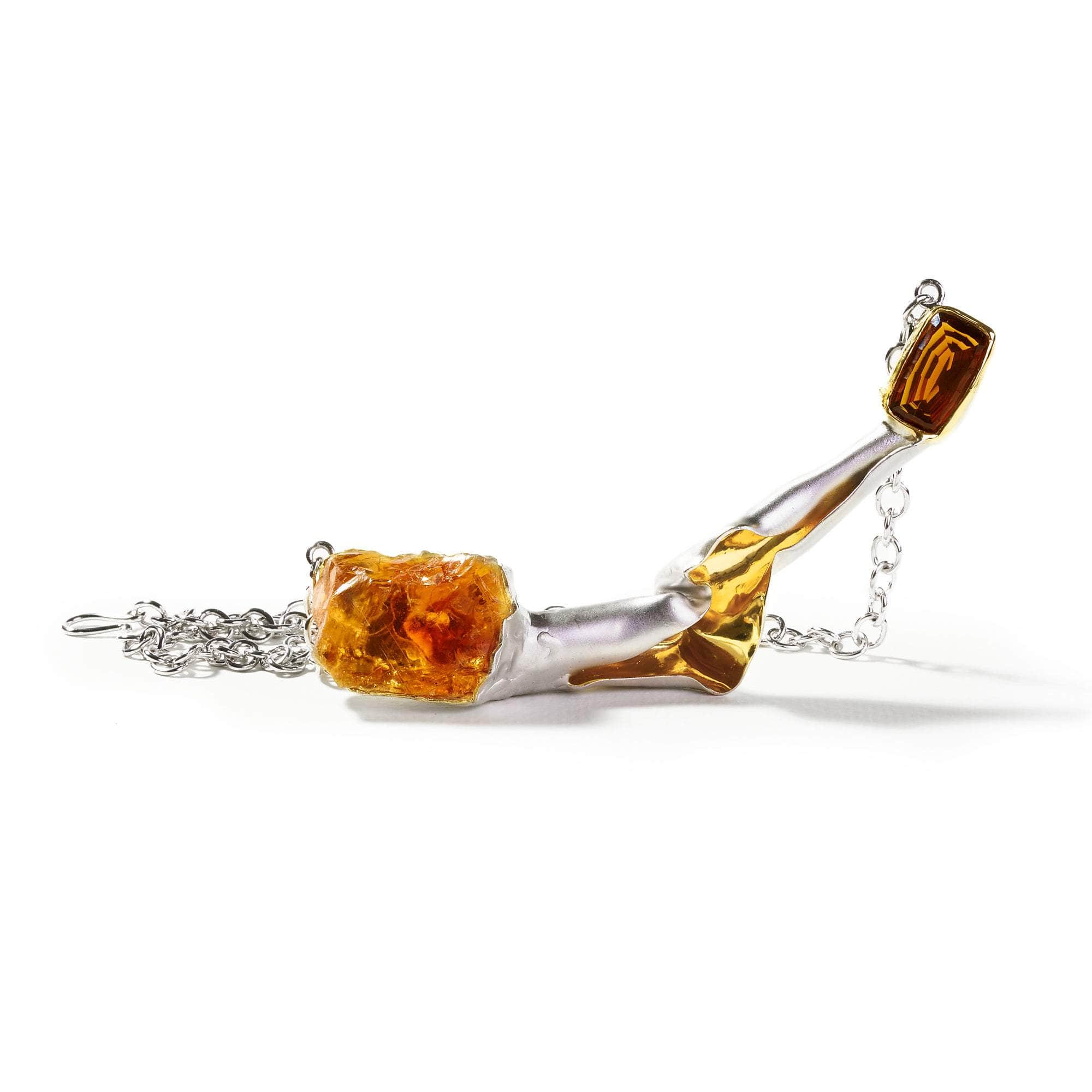 Valeo Rough Citrine and Golden Quartz Necklace GERMAN KABIRSKI