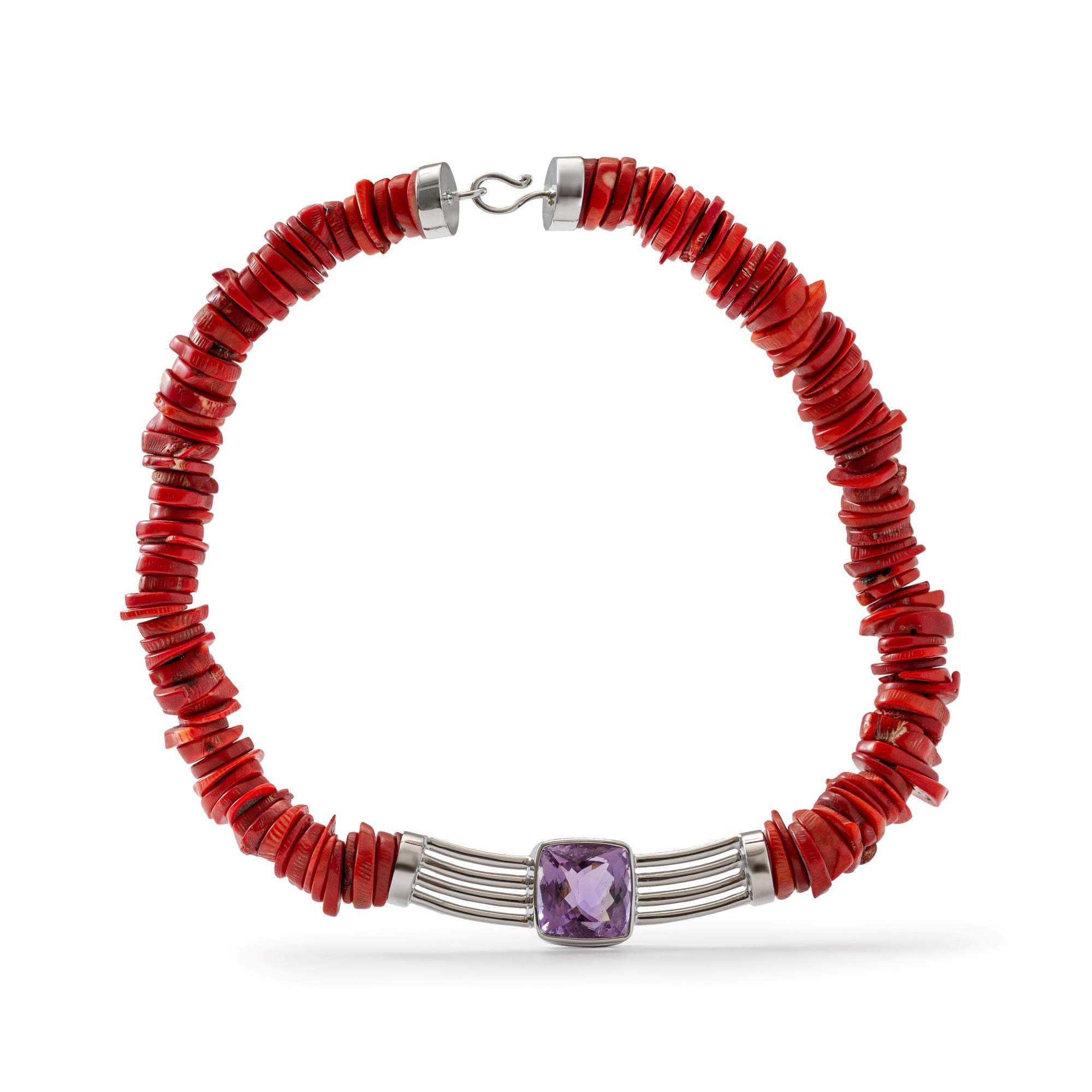 Purpura Amethyst and Coral Necklace GERMAN KABIRSKI