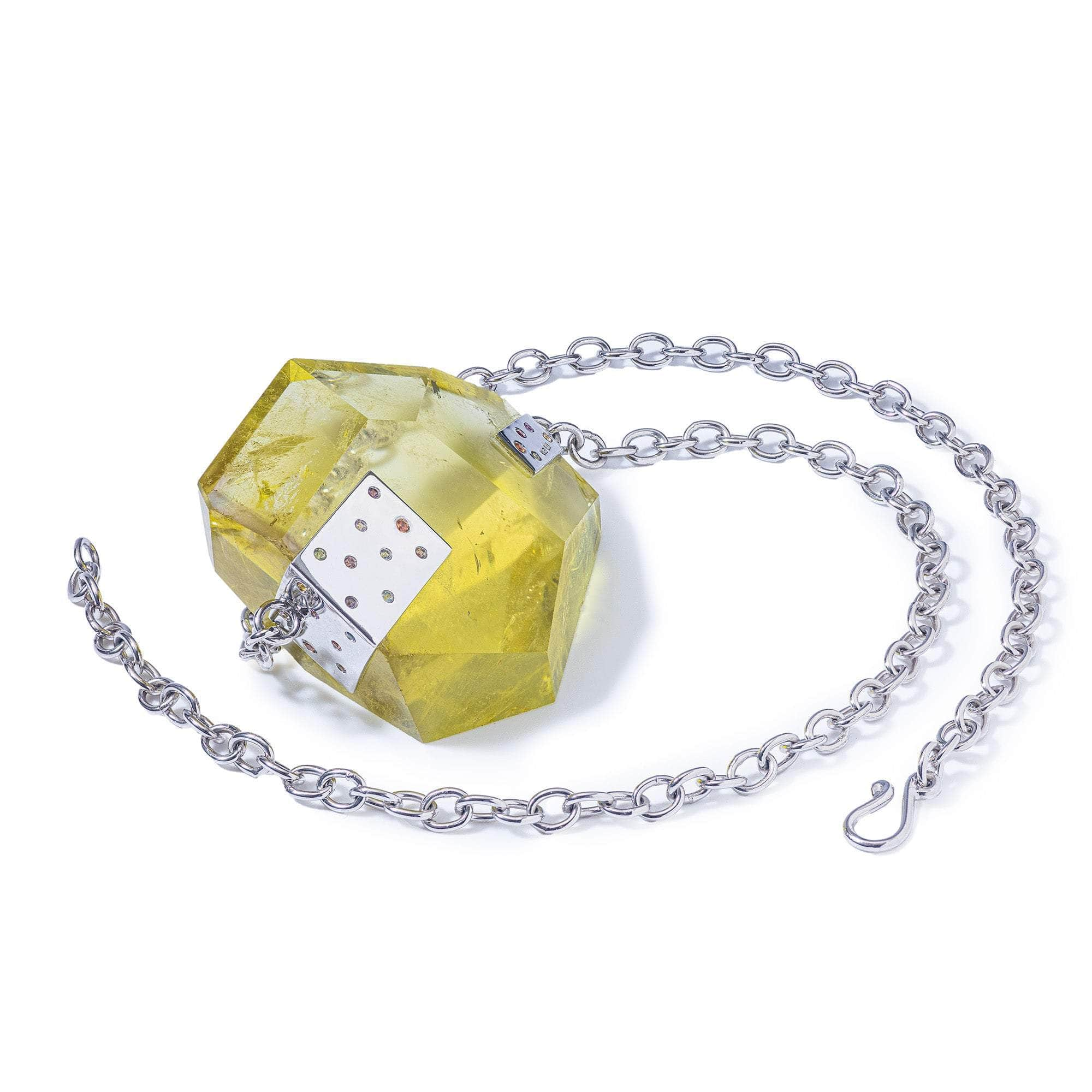 Leif Lemon Quartz and Sapphire Necklace GERMAN KABIRSKI