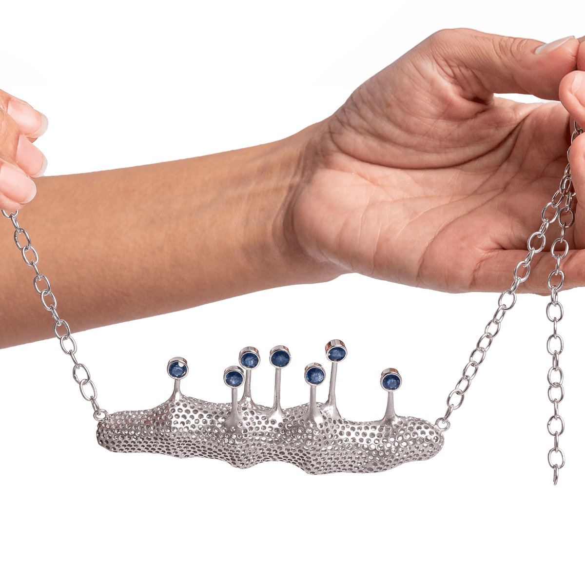 Iggi Singular Edition Silver Necklace with Blue Sapphire