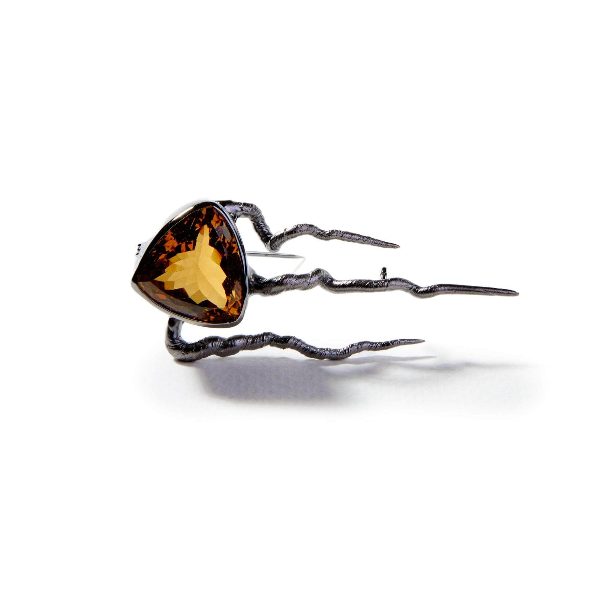 Krit Smoky Quartz Brooch GERMAN KABIRSKI