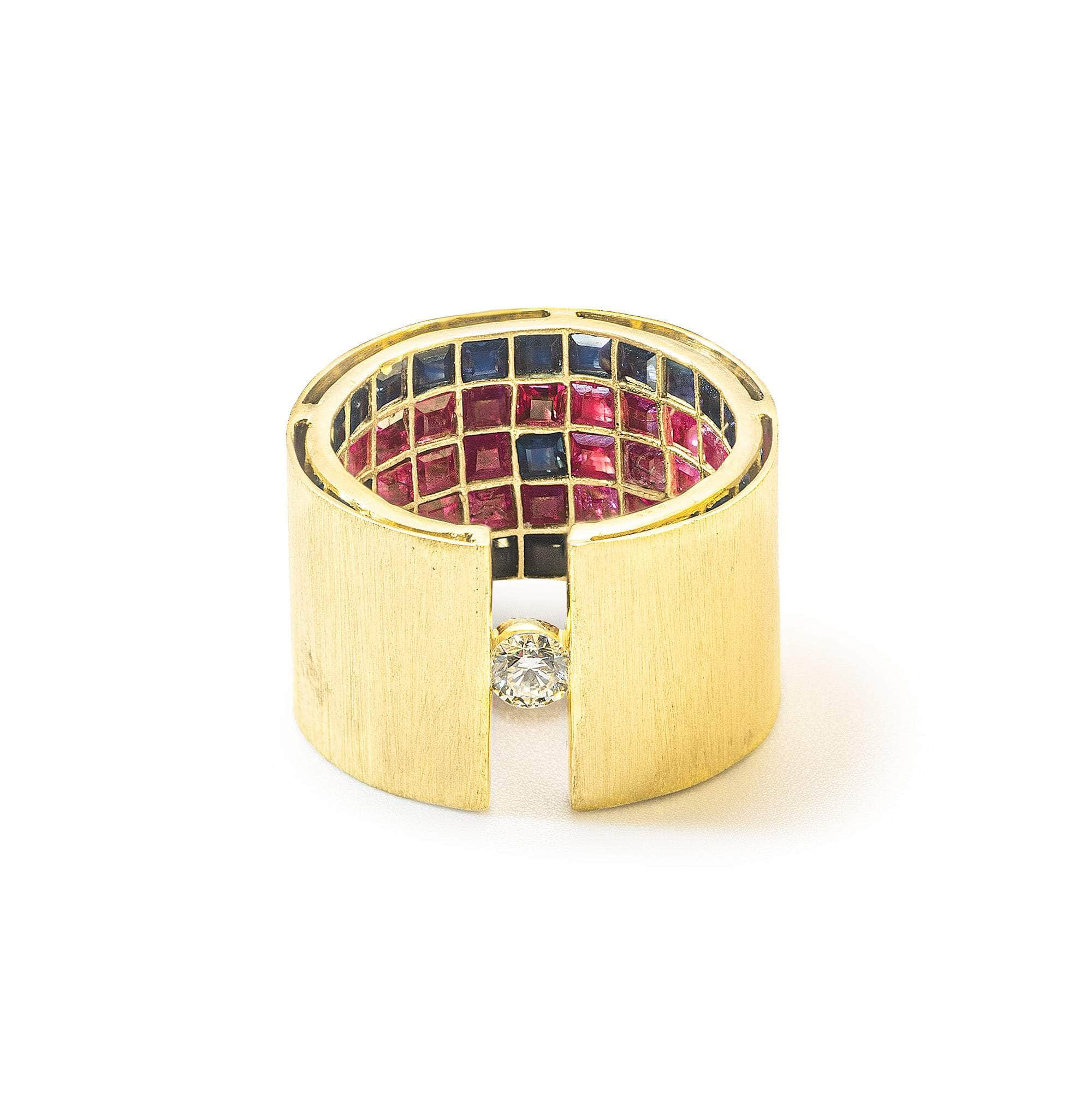 Egoiste Diamond, Ruby Ring GERMAN KABIRSKI