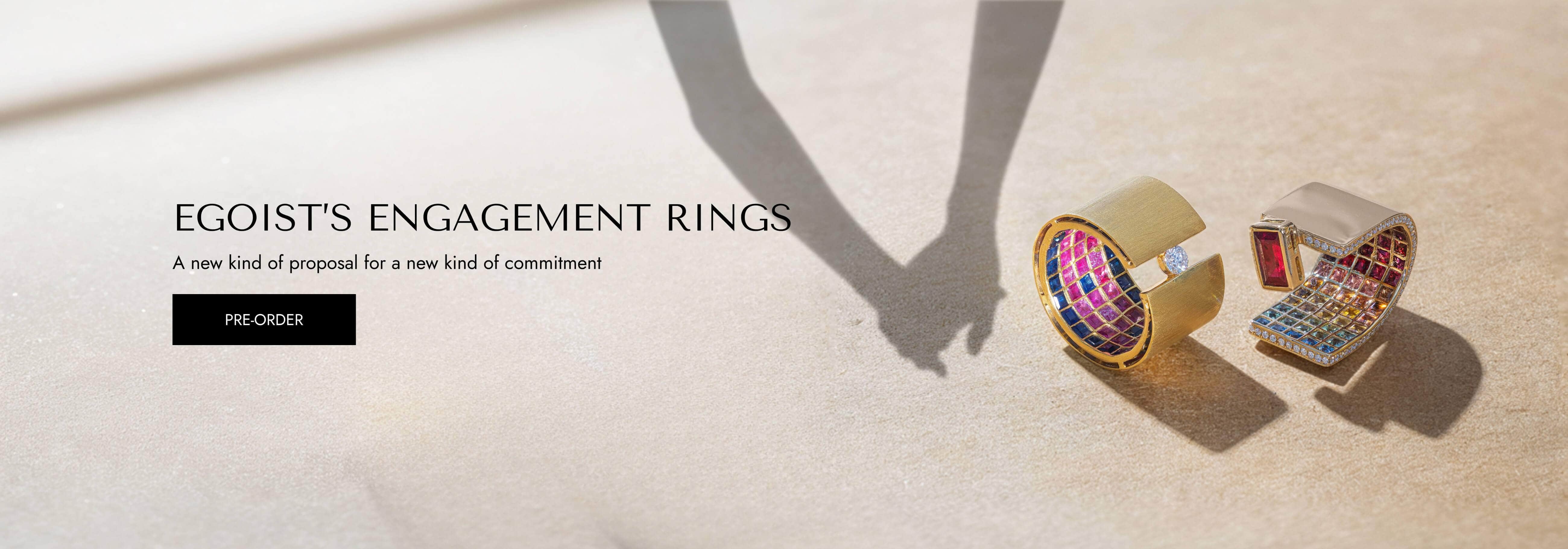 egoist engagement rings for proposal by german kabirski
