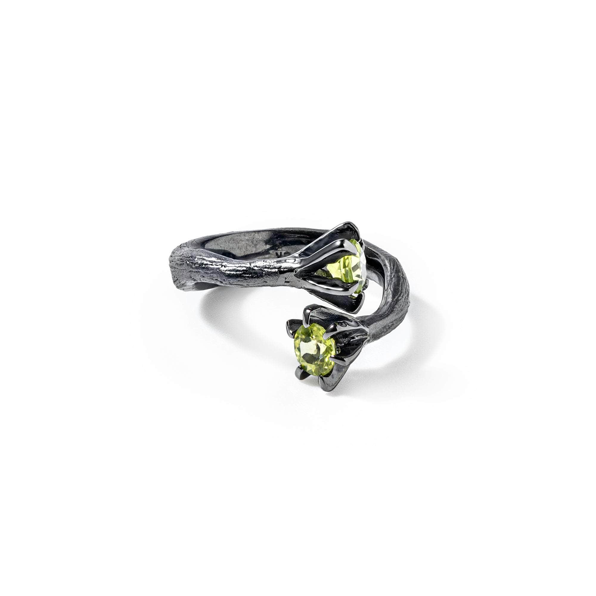 Eowyn Peridot Ring (Black Ruthenium) GERMAN KABIRSKI