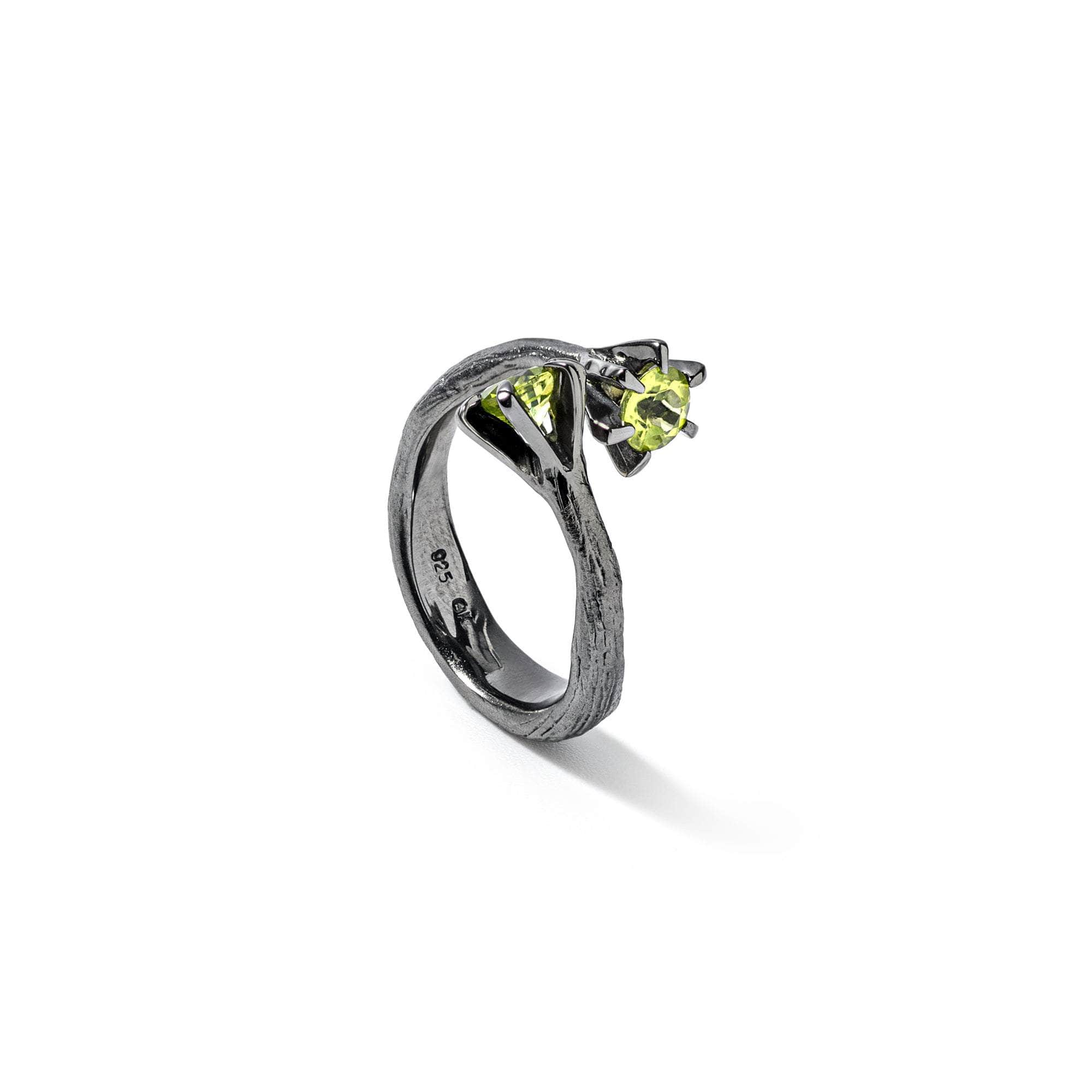 Eowyn Peridot Ring (Black Ruthenium) GERMAN KABIRSKI