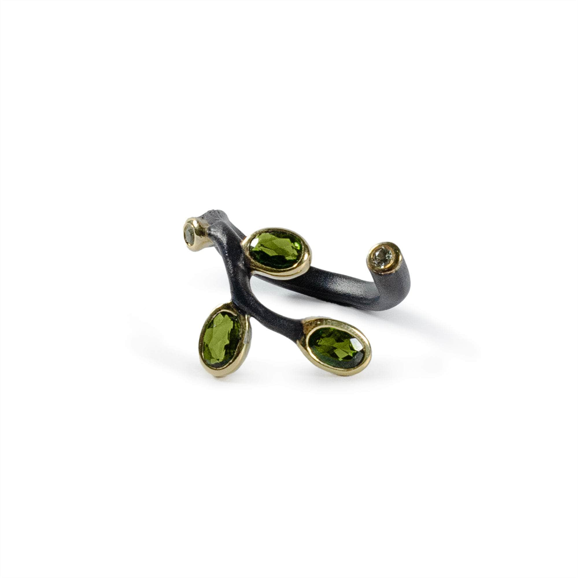 Erva Chrome Diopside and Sapphire Ring GERMAN KABIRSKI