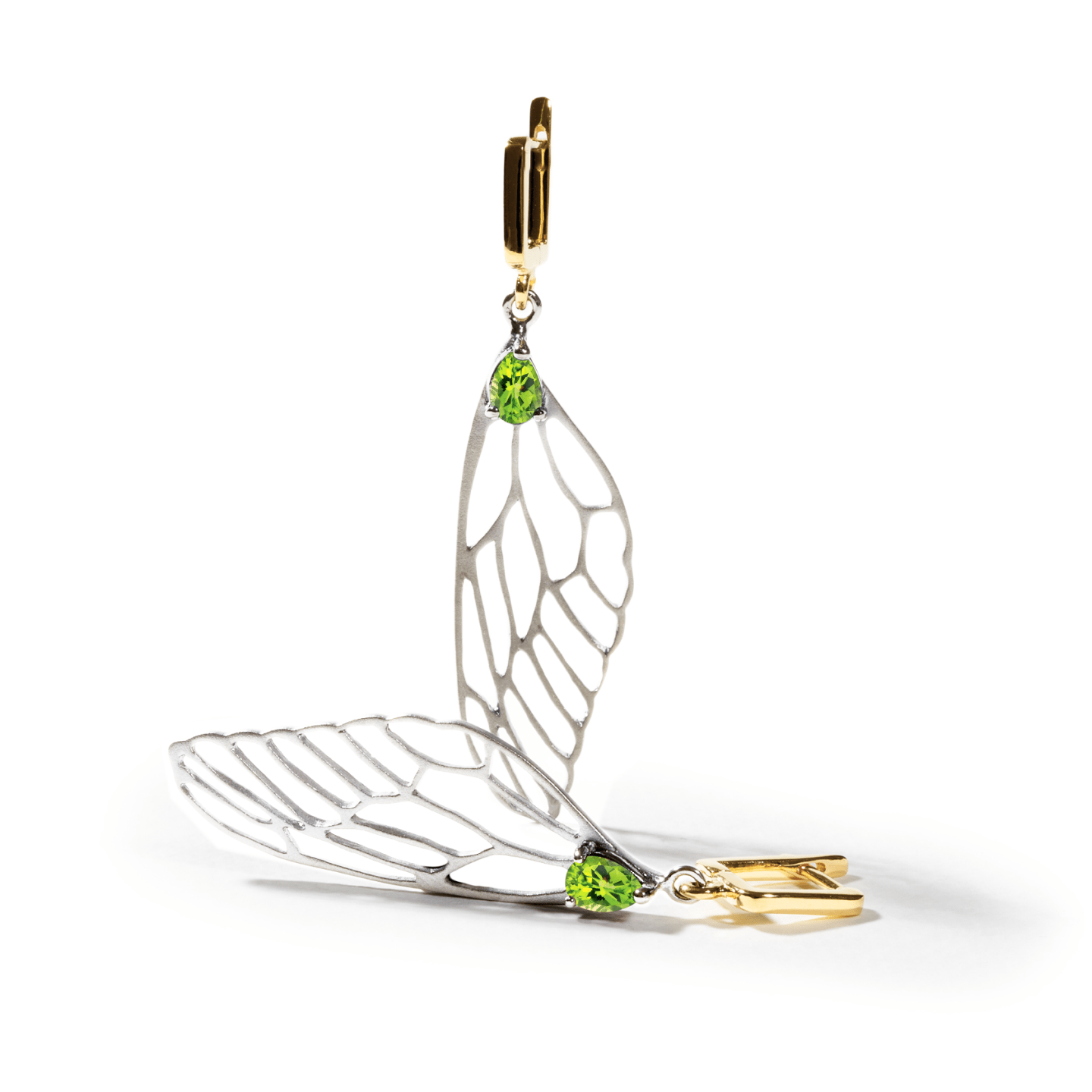 Farash Dragonfly Wing Earrings Personalized & Co-Designed with Custom Options: Blue Topaz, Amethyst, Rhodolite, Citrine, Garnet, Peridot, White or Black Rhodium, Gold