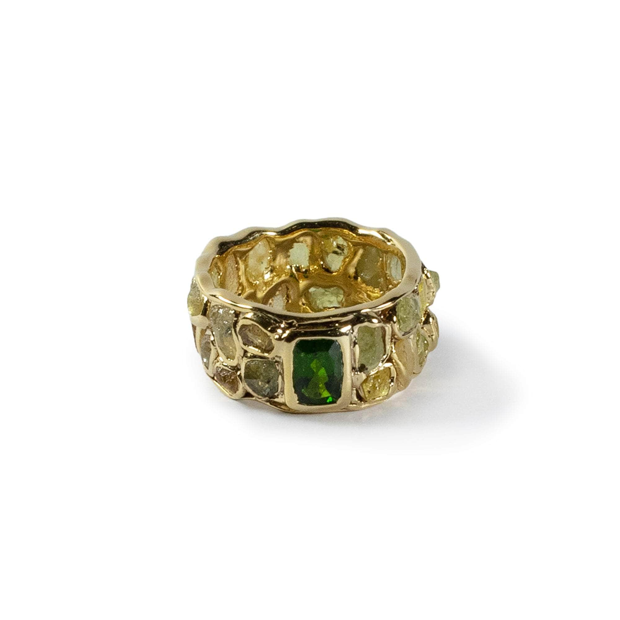 Fazole Sapphire and Chrome Diopside Ring GERMAN KABIRSKI