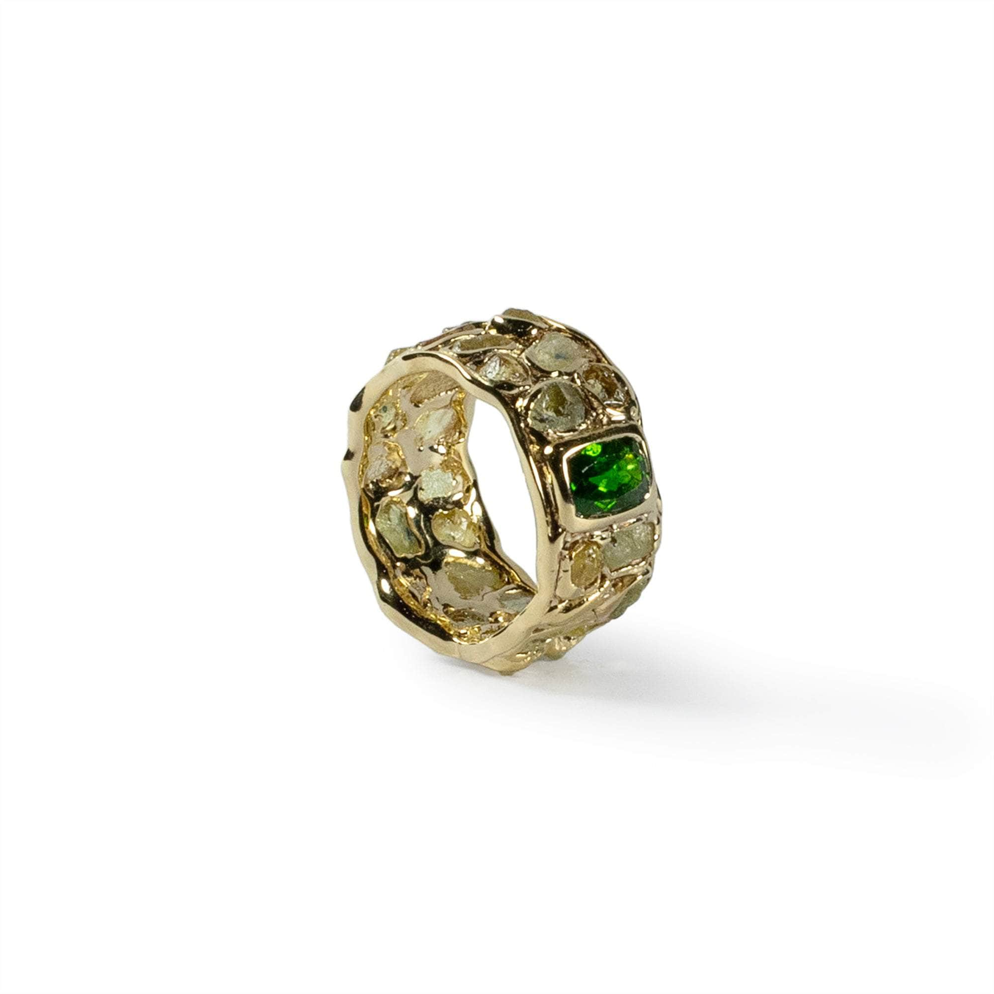 Fazole Sapphire and Chrome Diopside Ring GERMAN KABIRSKI