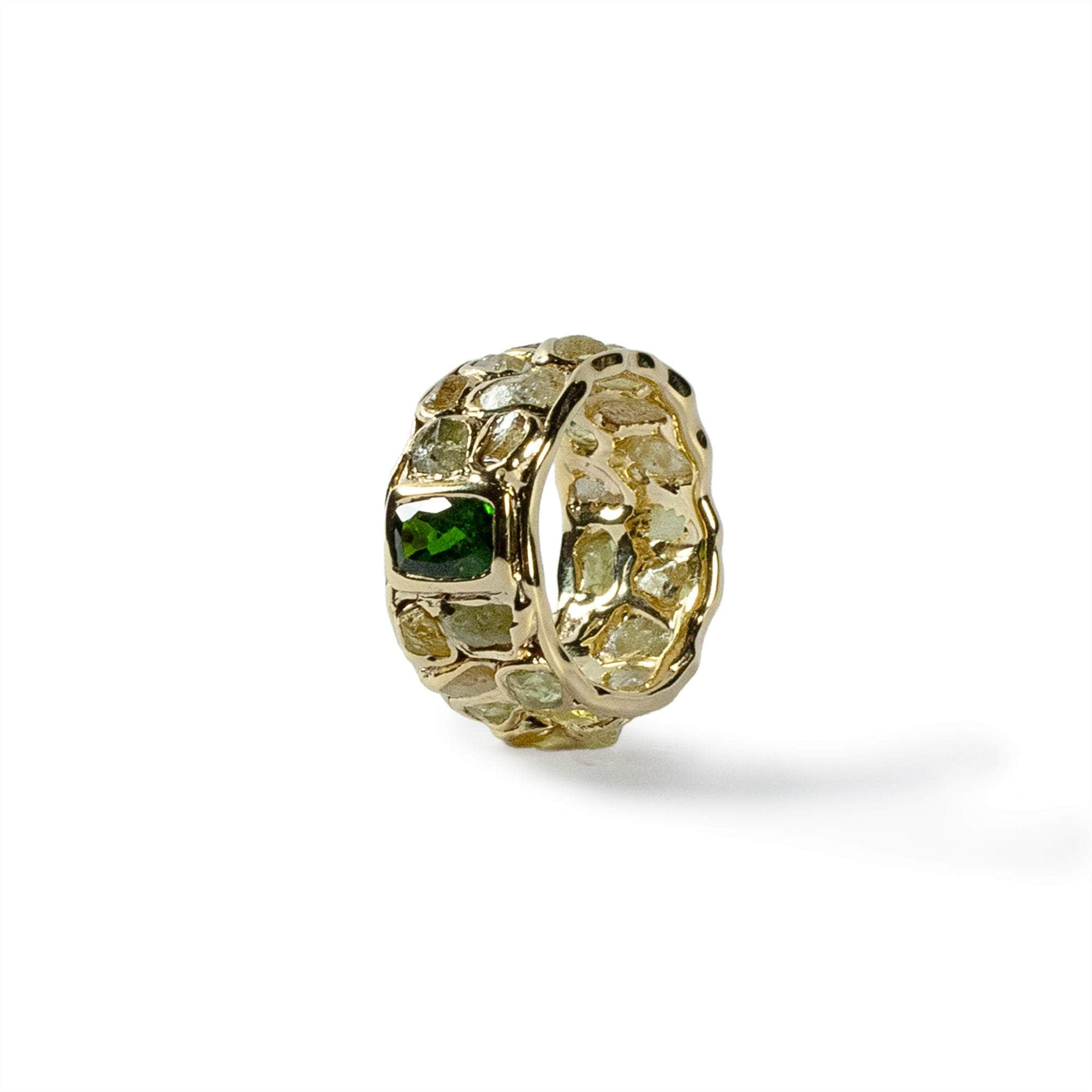 Fazole Sapphire and Chrome Diopside Ring GERMAN KABIRSKI