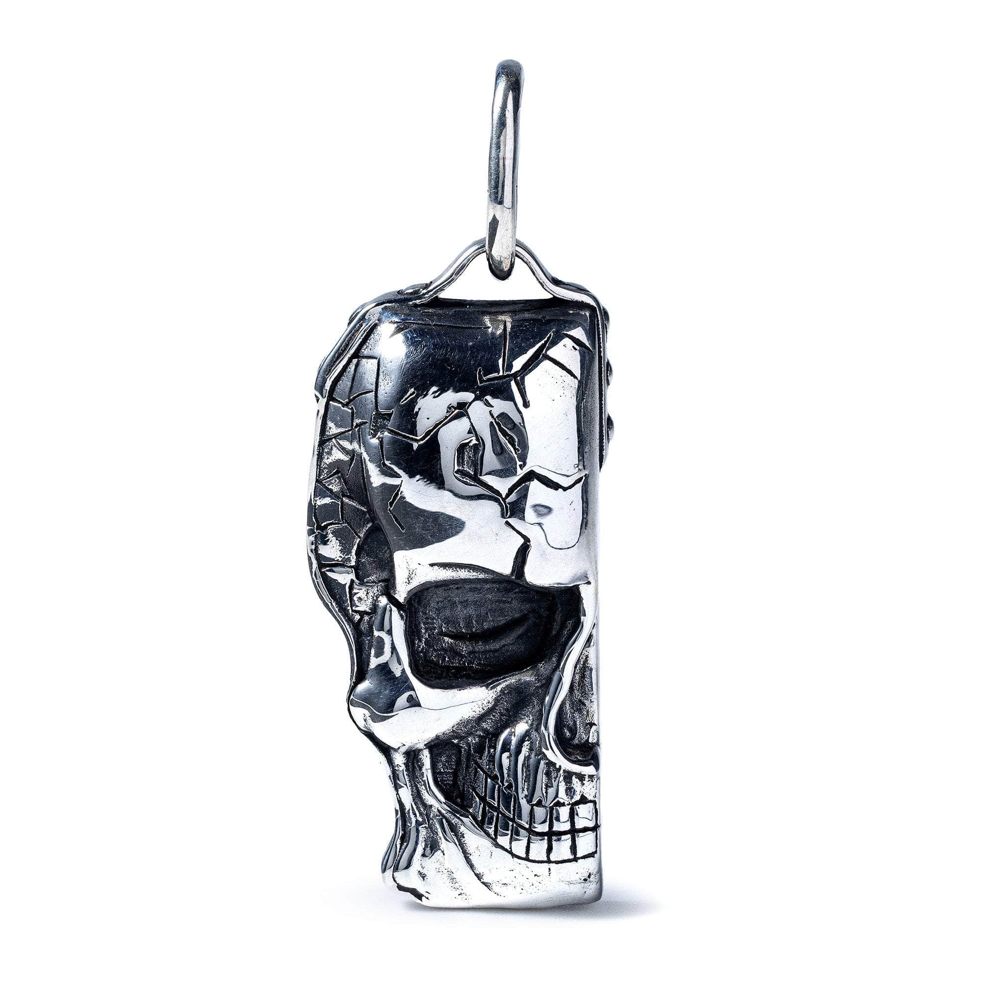 Anaya Oxidized 925 Sterling Silver Half-Skull Pendant