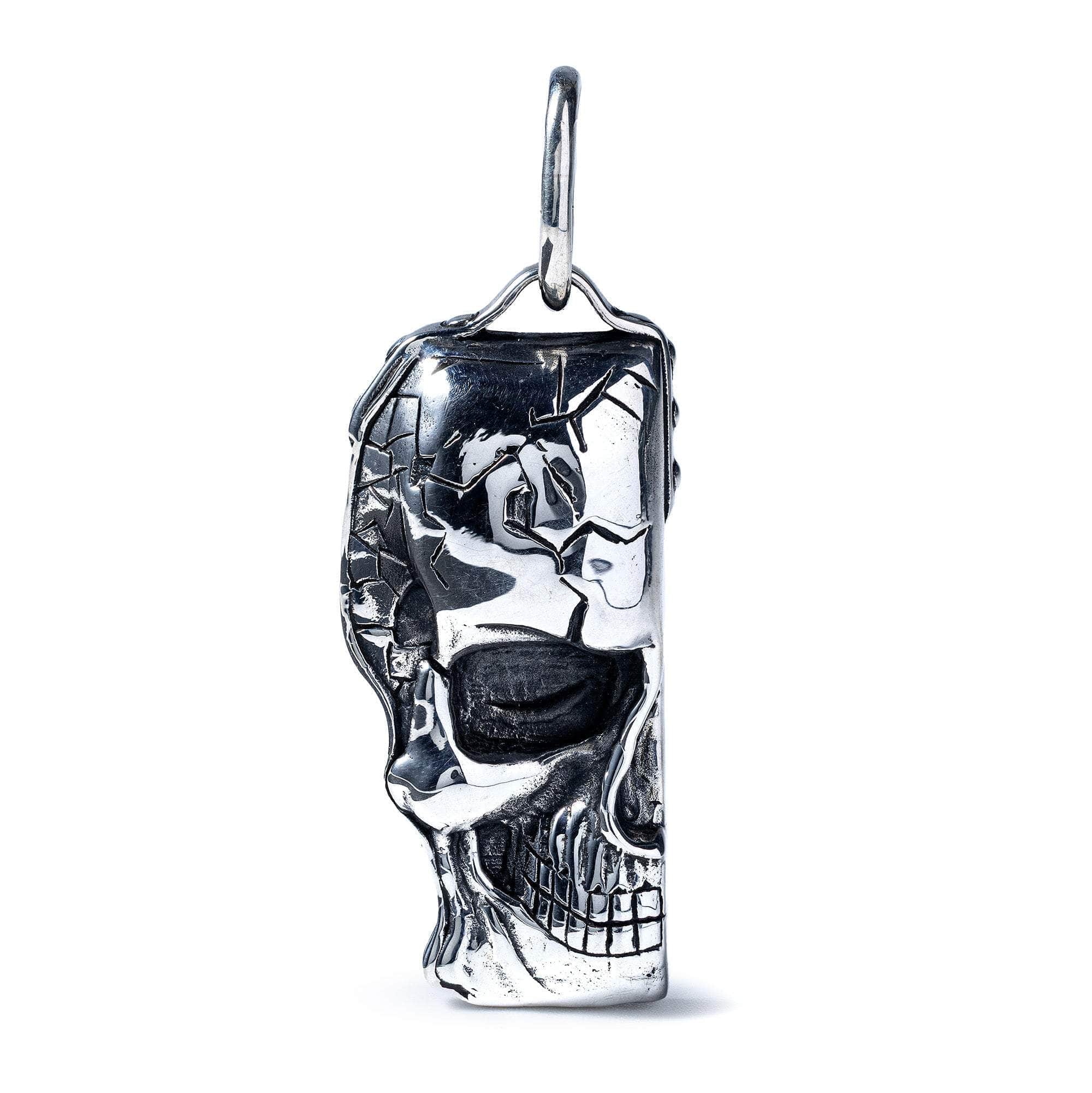 Anaya Oxidized 925 Sterling Silver Half-Skull Pendant