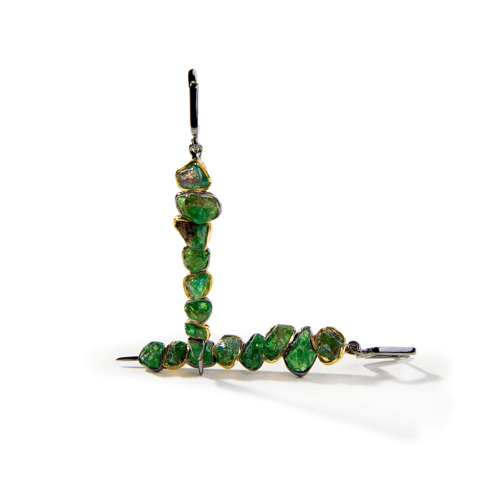 Vastra Rough Tsavorite Earrings GERMAN KABIRSKI