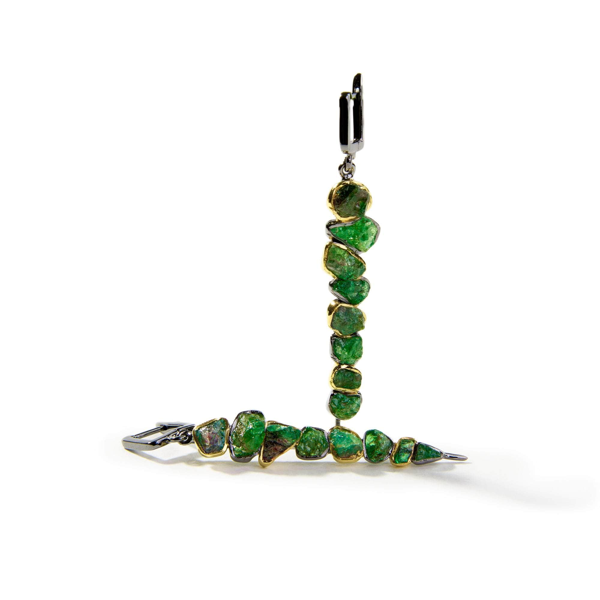 Vastra Rough Tsavorite Earrings GERMAN KABIRSKI