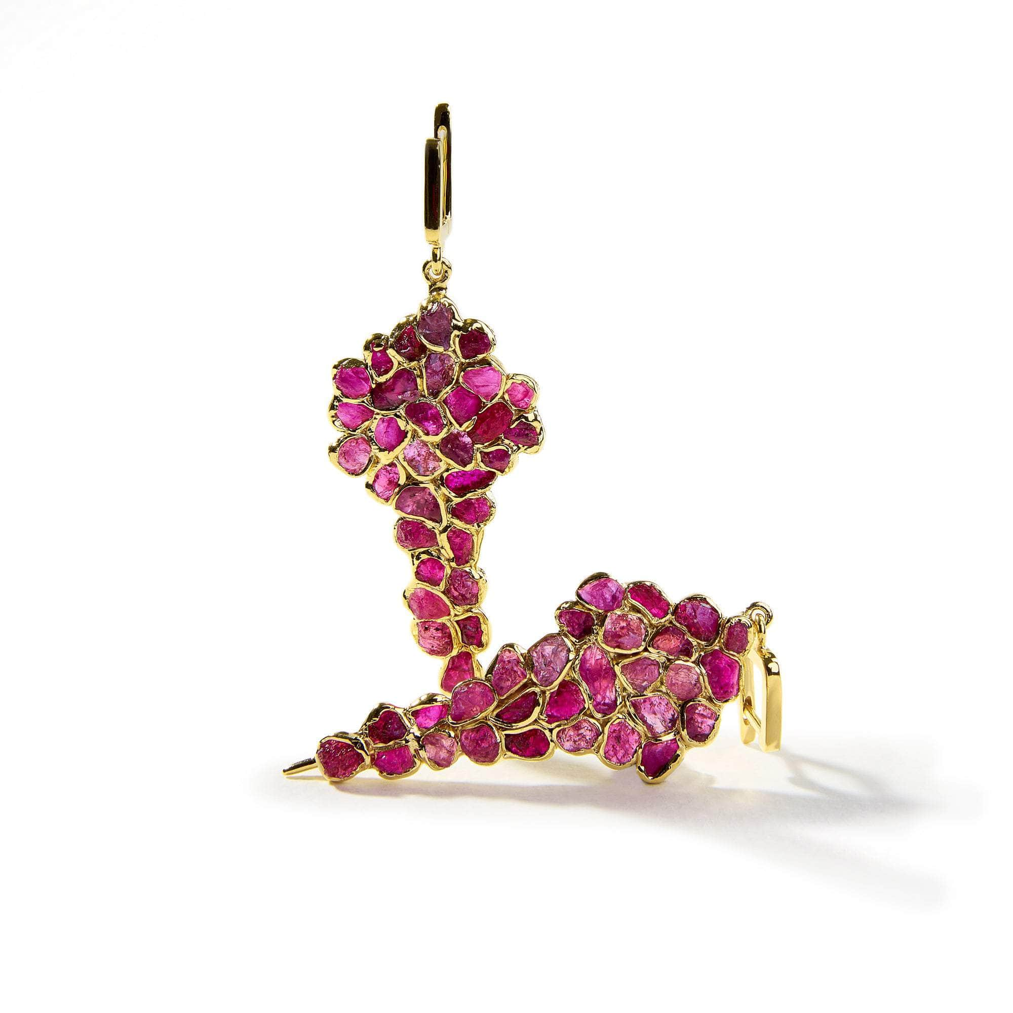 Ivy Rough Ruby Earrings GERMAN KABIRSKI