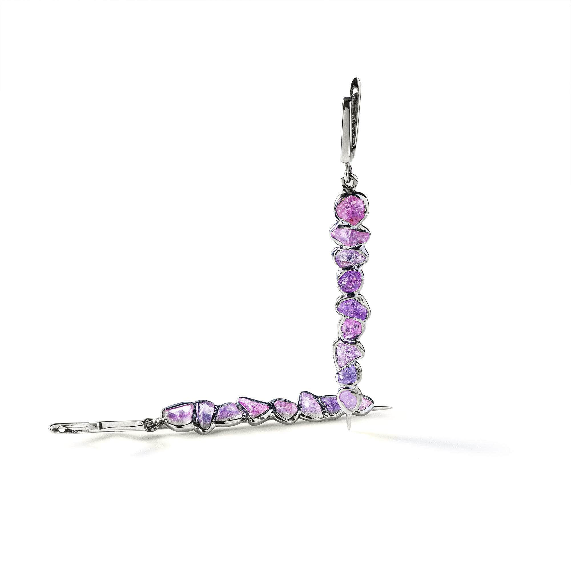 Syrah Rough Pink Sapphire  Earrings GERMAN KABIRSKI