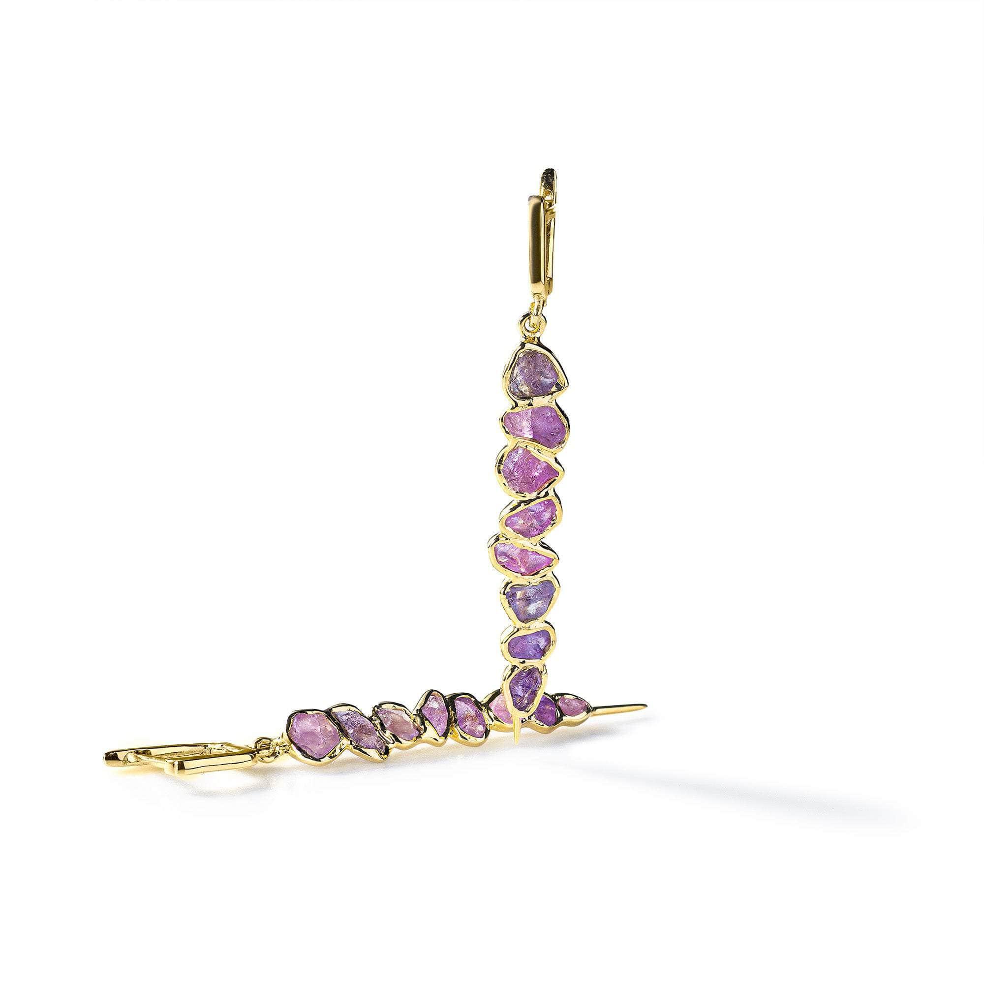 Malbec Rough Pink Sapphire  Earrings GERMAN KABIRSKI