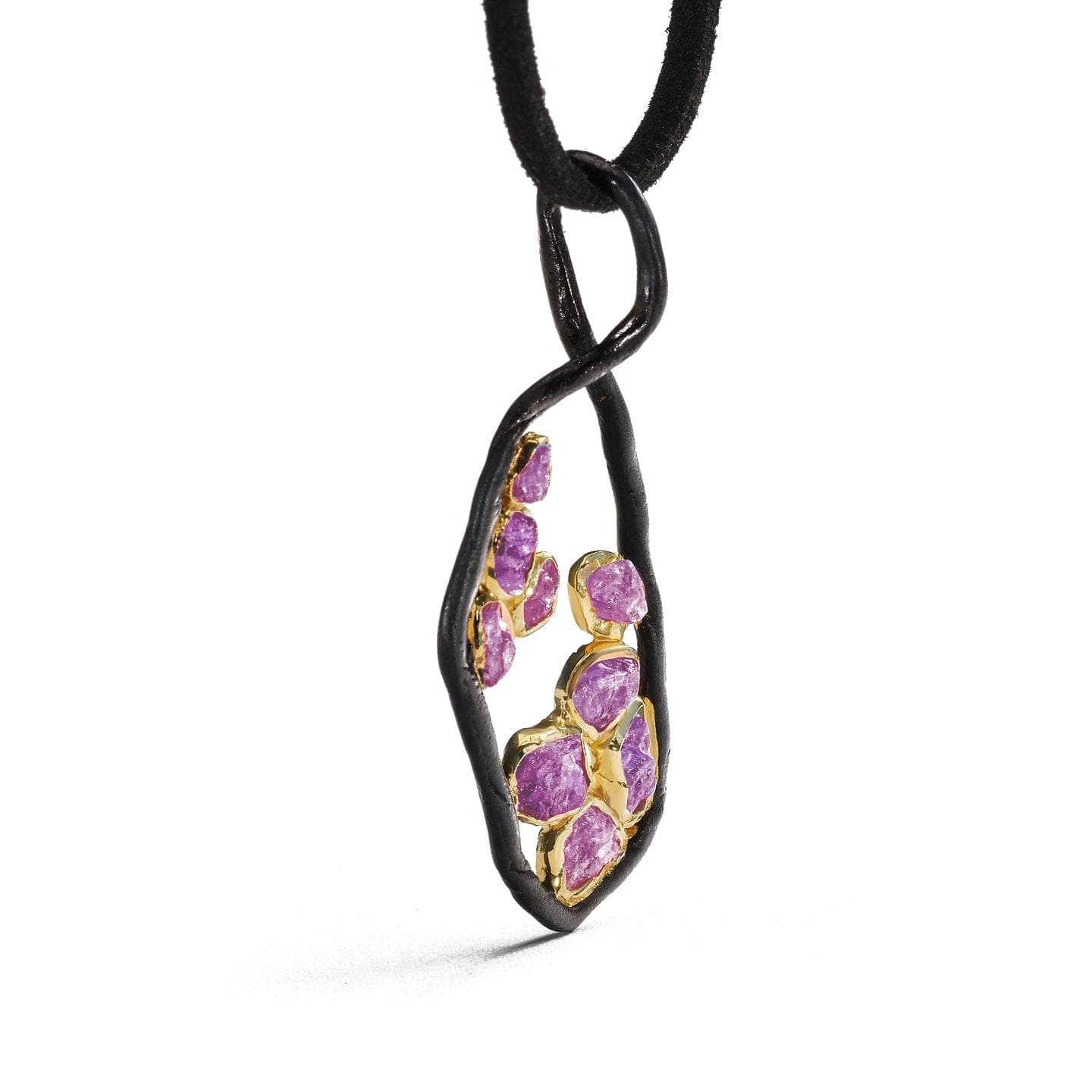 Idis Rough Ruby Pendant (Black Anthracite, Gold 18K) GERMAN KABIRSKI