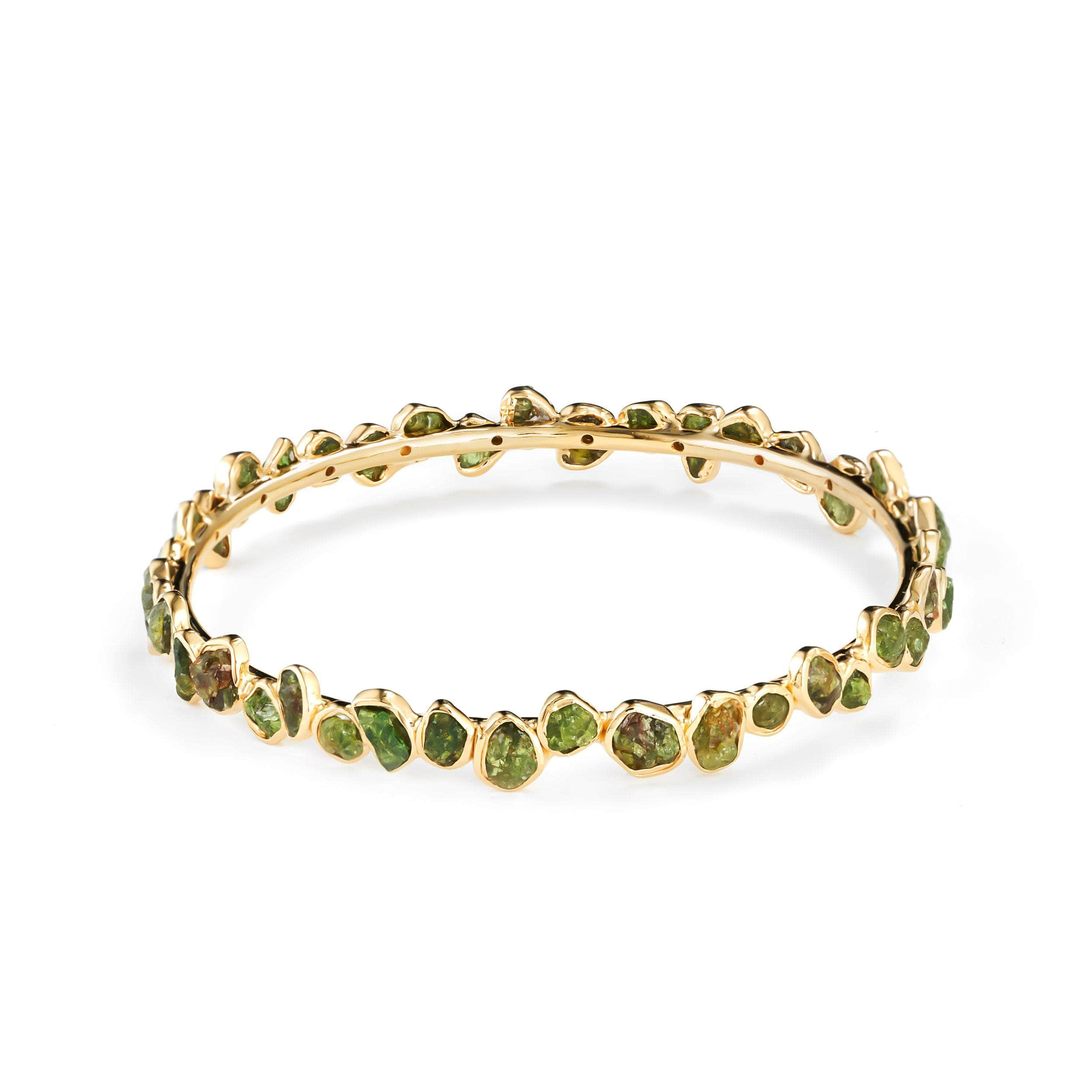 Aten Green Garnet Bangle GERMAN KABIRSKI