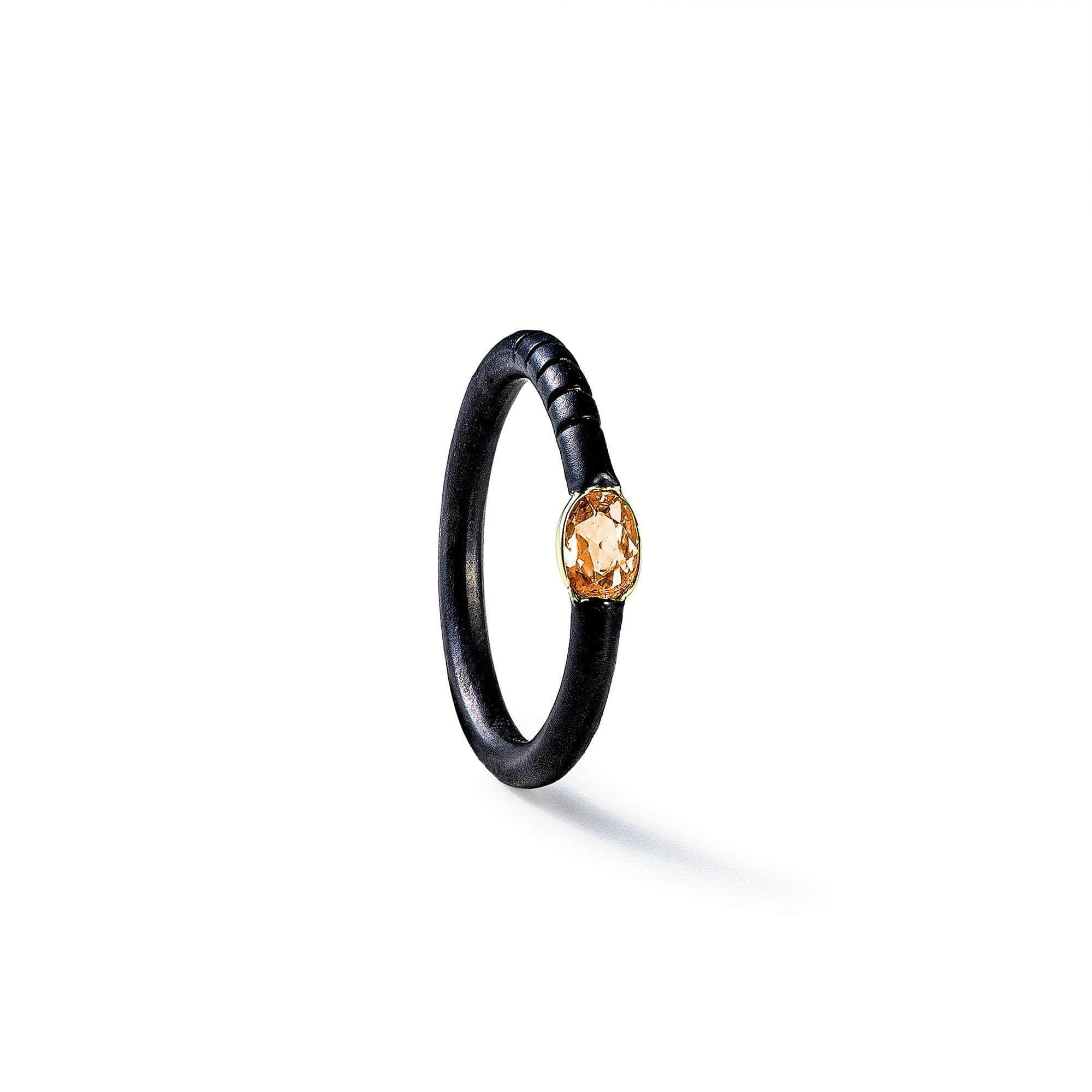 Juna Orange Sapphire Ring (Anthracite) GERMAN KABIRSKI