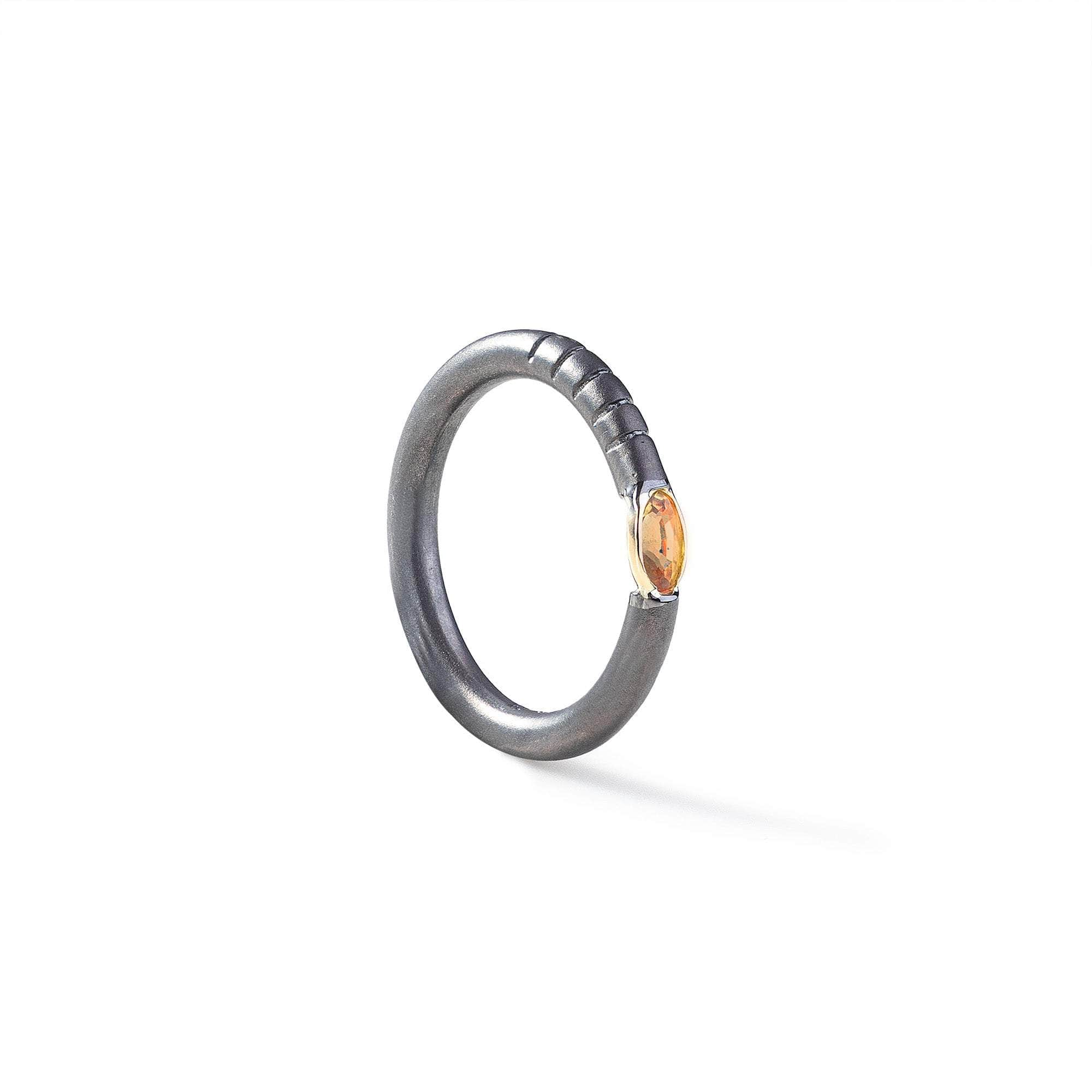 Juna Orange Sapphire Ring (Black Rhodium) GERMAN KABIRSKI