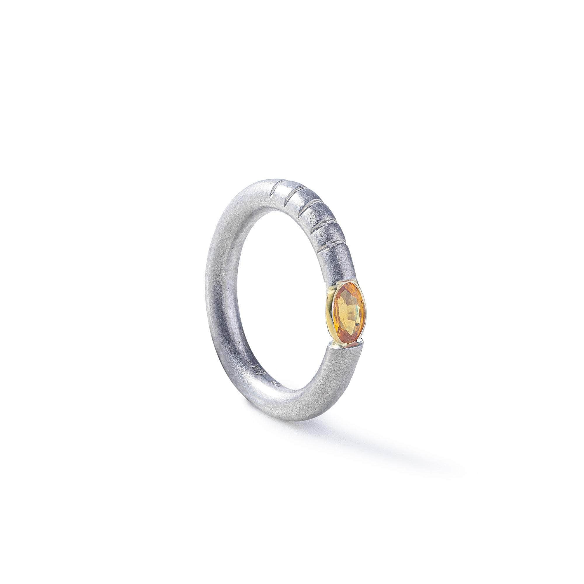 Juna Orange Sapphire Ring (White Rhodium) GERMAN KABIRSKI