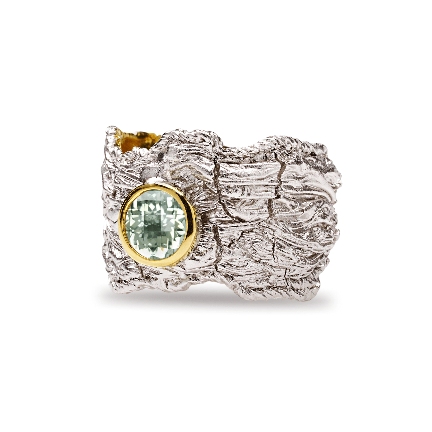 Althea Ring with Custom Gems: Topaz, Amethyst, Peridot, Rhodolite, Citrine in White Rhodium & Gold