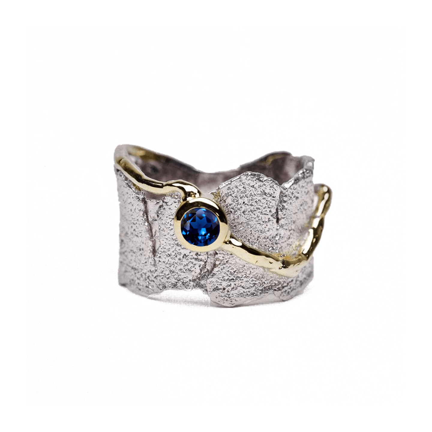 Revele Ring with Gem Options: Garnet, Sapphire, Peridot, Amethyst, Citrine, Smoky Quartz - In White Rhodium & Gold