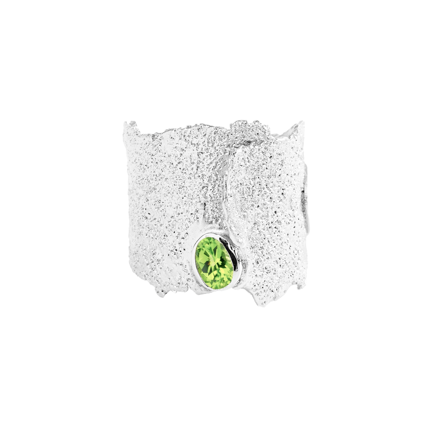 Otthild Ring with Gemstone Options: Topaz, Garnet, Amethyst, Peridot, Citrine & Rhodolite in White Rhodium