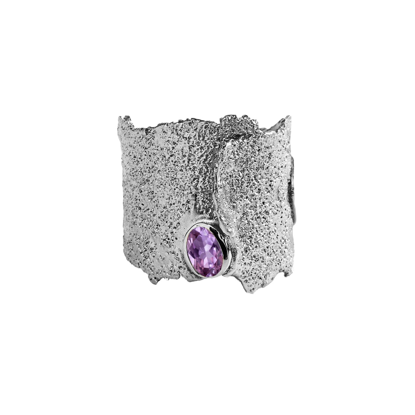 Otthild Ring with Custom Gemstones: Topaz, Garnet, Amethyst, Peridot, Citrine & Rhodolite in Black Rhodium