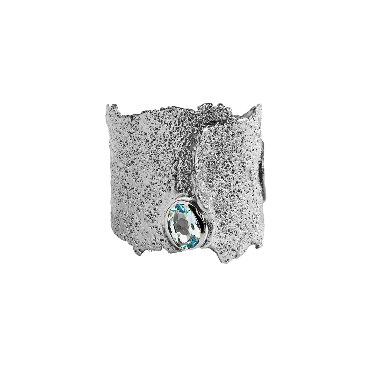Otthild Ring with Custom Gemstones: Topaz, Garnet, Amethyst, Peridot, Citrine & Rhodolite in Black Rhodium