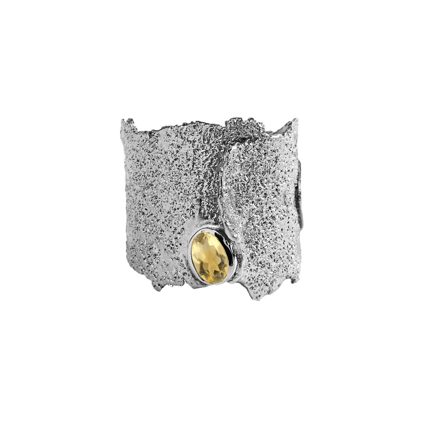 Otthild Ring with Custom Gemstones: Topaz, Garnet, Amethyst, Peridot, Citrine & Rhodolite in Black Rhodium