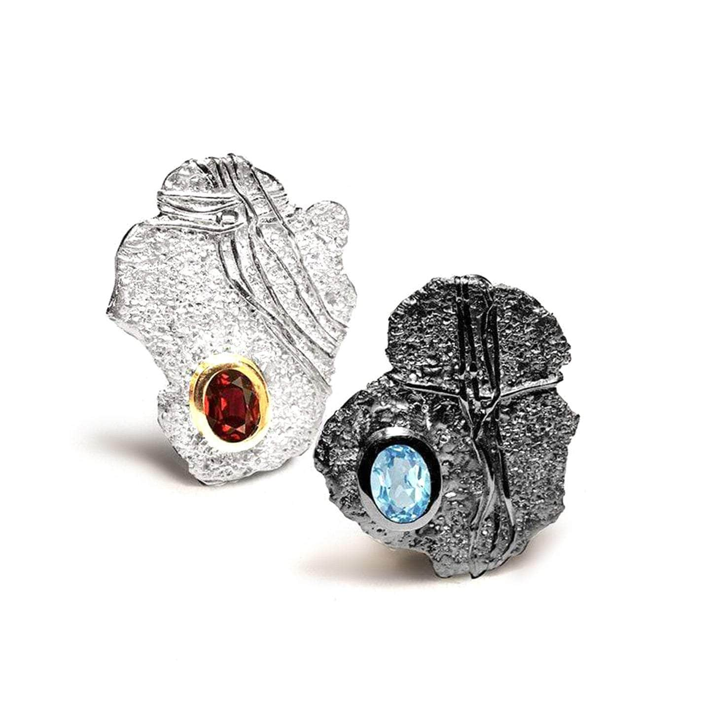 Chelle Garnet and Blue Topaz Earrings GERMAN KABIRSKI