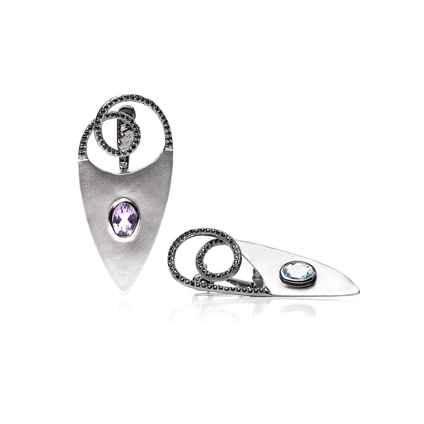 Telumis Amethyst and Blue Topaz Earrings GERMAN KABIRSKI