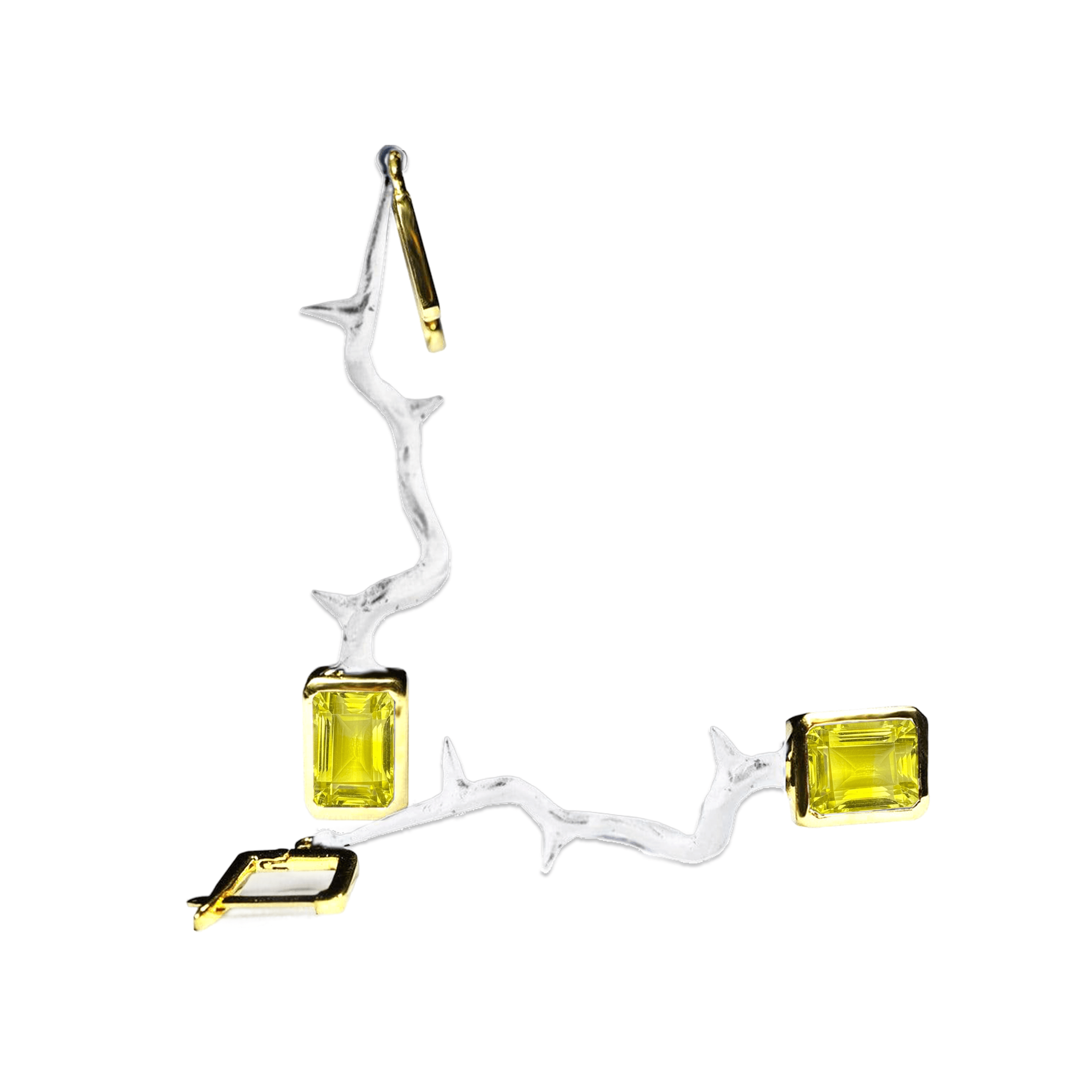 Incanta Earrings Personalized & Co-Designed with Custom Options: Amethyst, Blue Topaz, Lemon Quartz, Citrine, Smoky Quartz, Anthracite, Black or White Rhodium, Gold