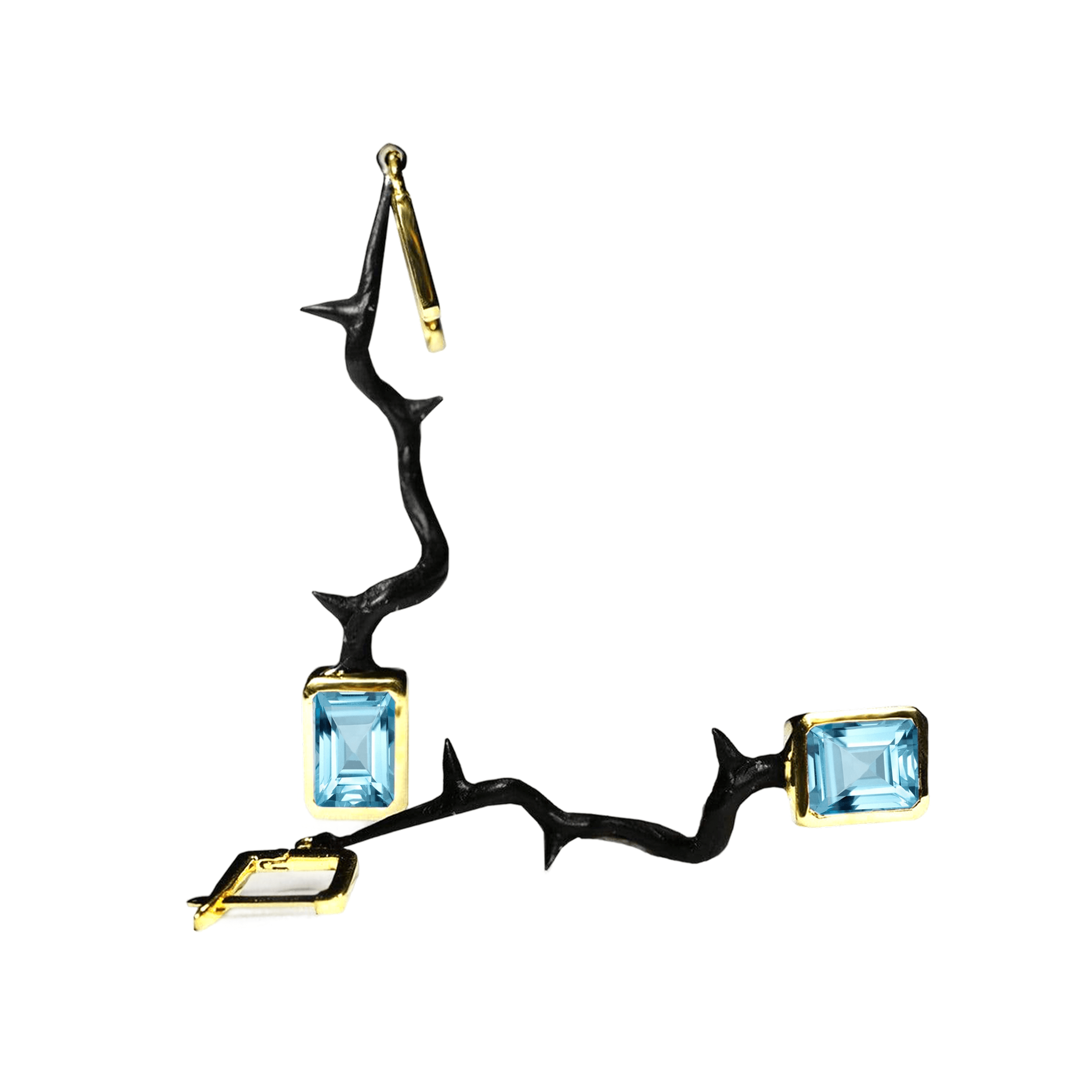 Incanta Earrings Personalized & Co-Designed with Custom Options: Amethyst, Blue Topaz, Lemon Quartz, Citrine, Smoky Quartz, Anthracite, Black or White Rhodium, Gold