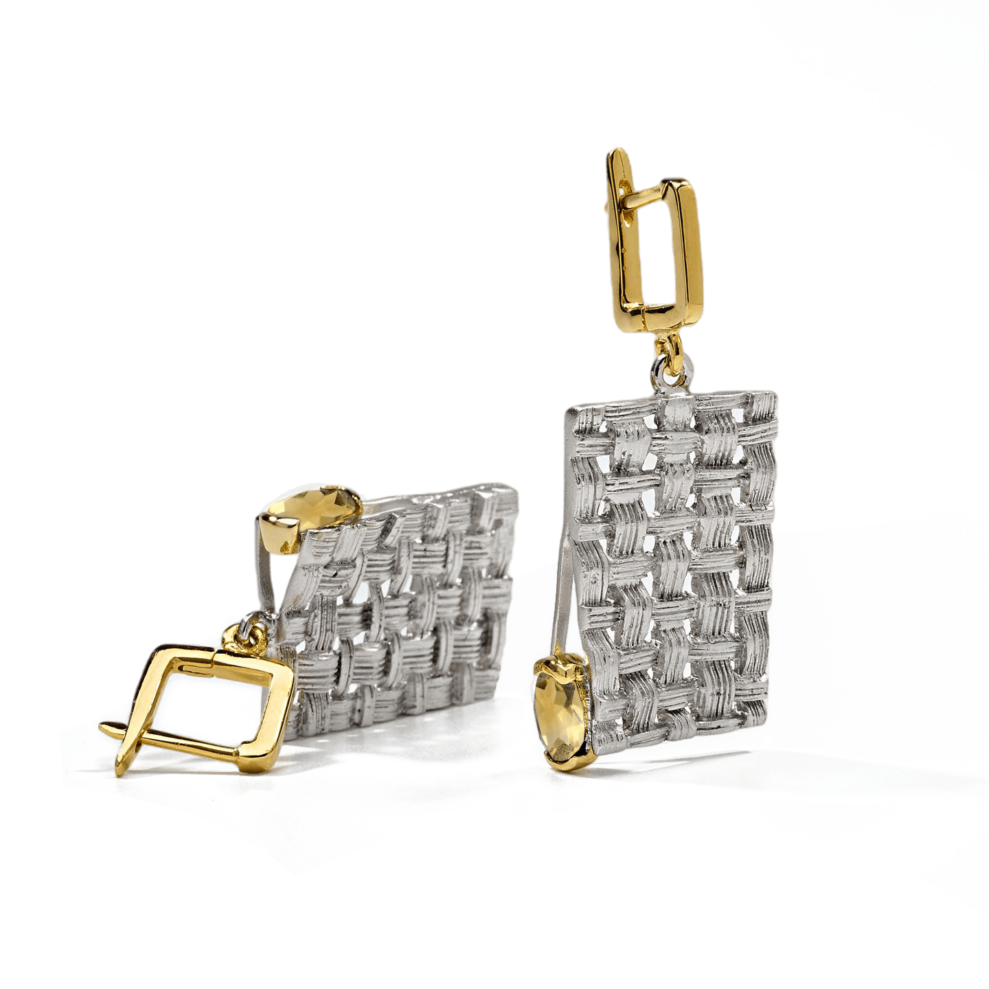 Accalia Earrings Personalized & Co-Designed with Custom Options: Sapphire, Chrome Diopside, Peridot, Citrine, White or Black Rhodium, Gold