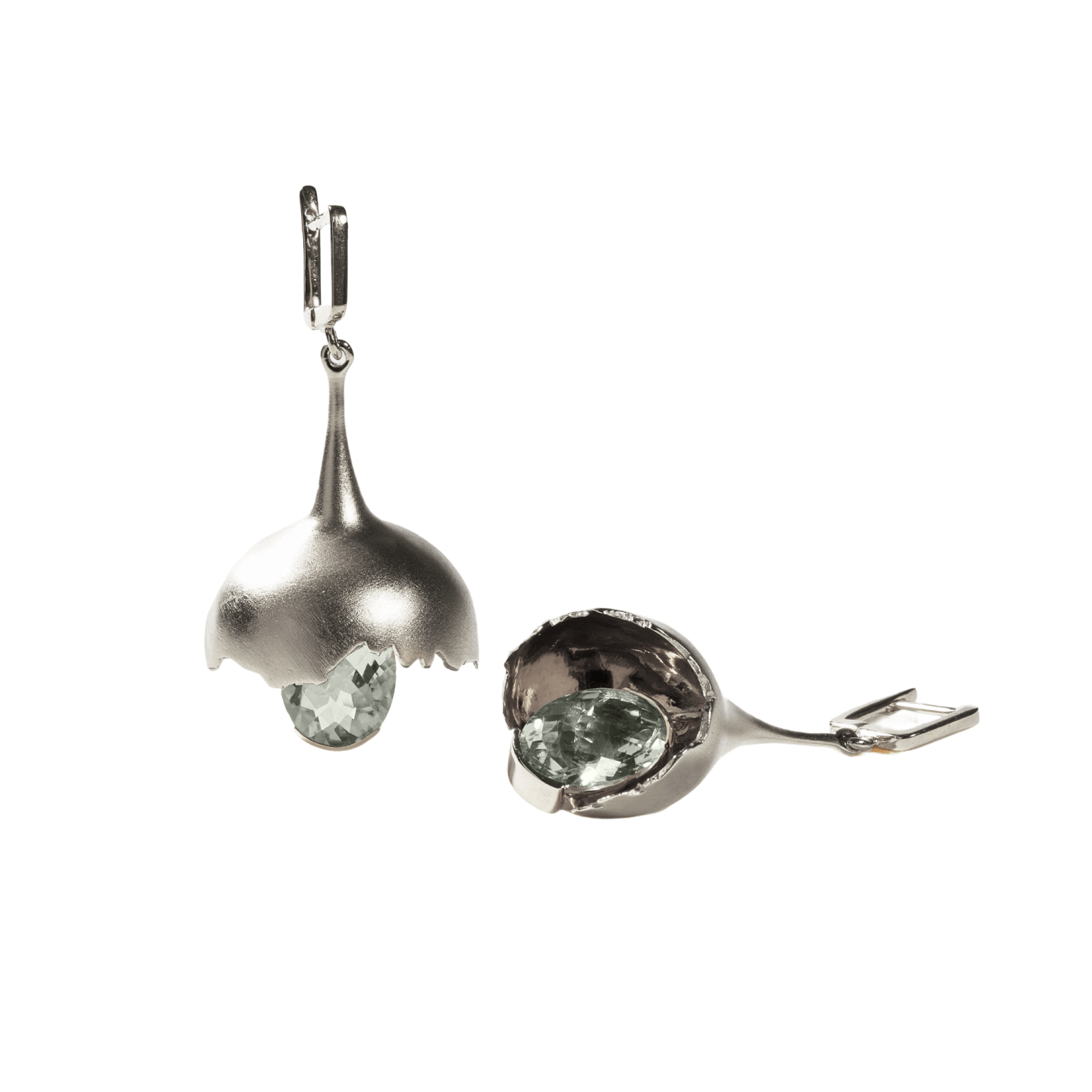 Gobl Award-Winning Earrings Co-Designed with Custom Gemstone & Plating Options: Green Amethyst, Purple Amethyst, Lemon Quartz, Blue Topaz, Smoky Quartz, Gold, Black or White Rhodium