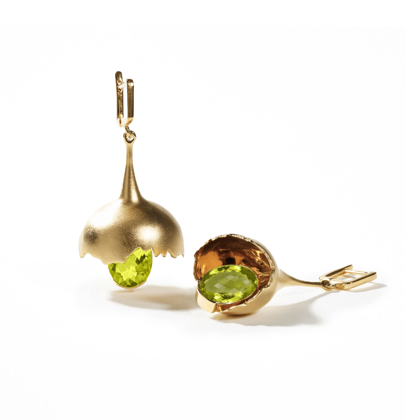 Gobl Award-Winning Earrings Co-Designed with Custom Gemstone & Plating Options: Green Amethyst, Purple Amethyst, Lemon Quartz, Blue Topaz, Smoky Quartz, Gold, Black or White Rhodium