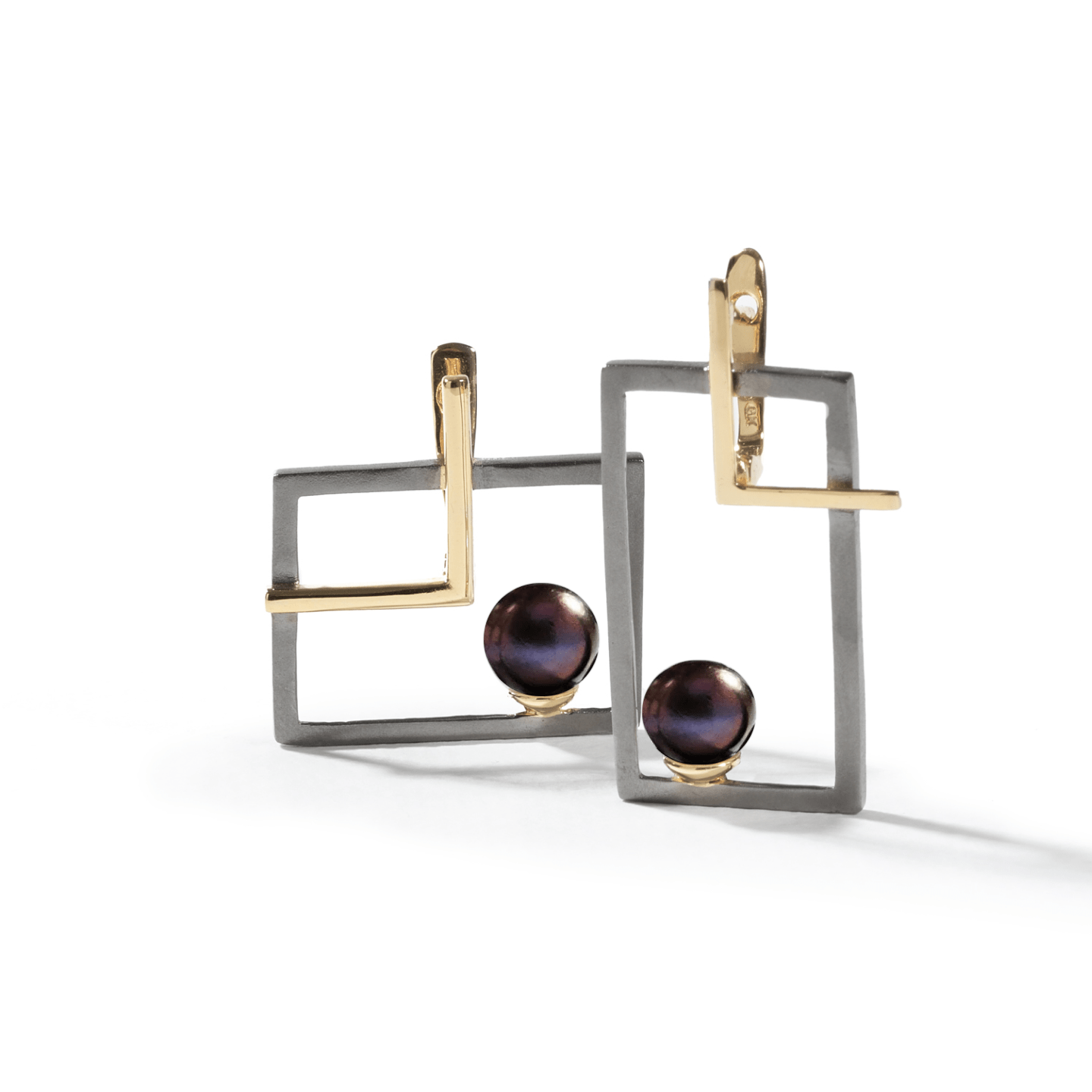 Tangu Cultured Pearl Earrings Personalized & Co-Designed with Custom Options: Black Pearl, White Pearl, White or Black Rhodium, Gold